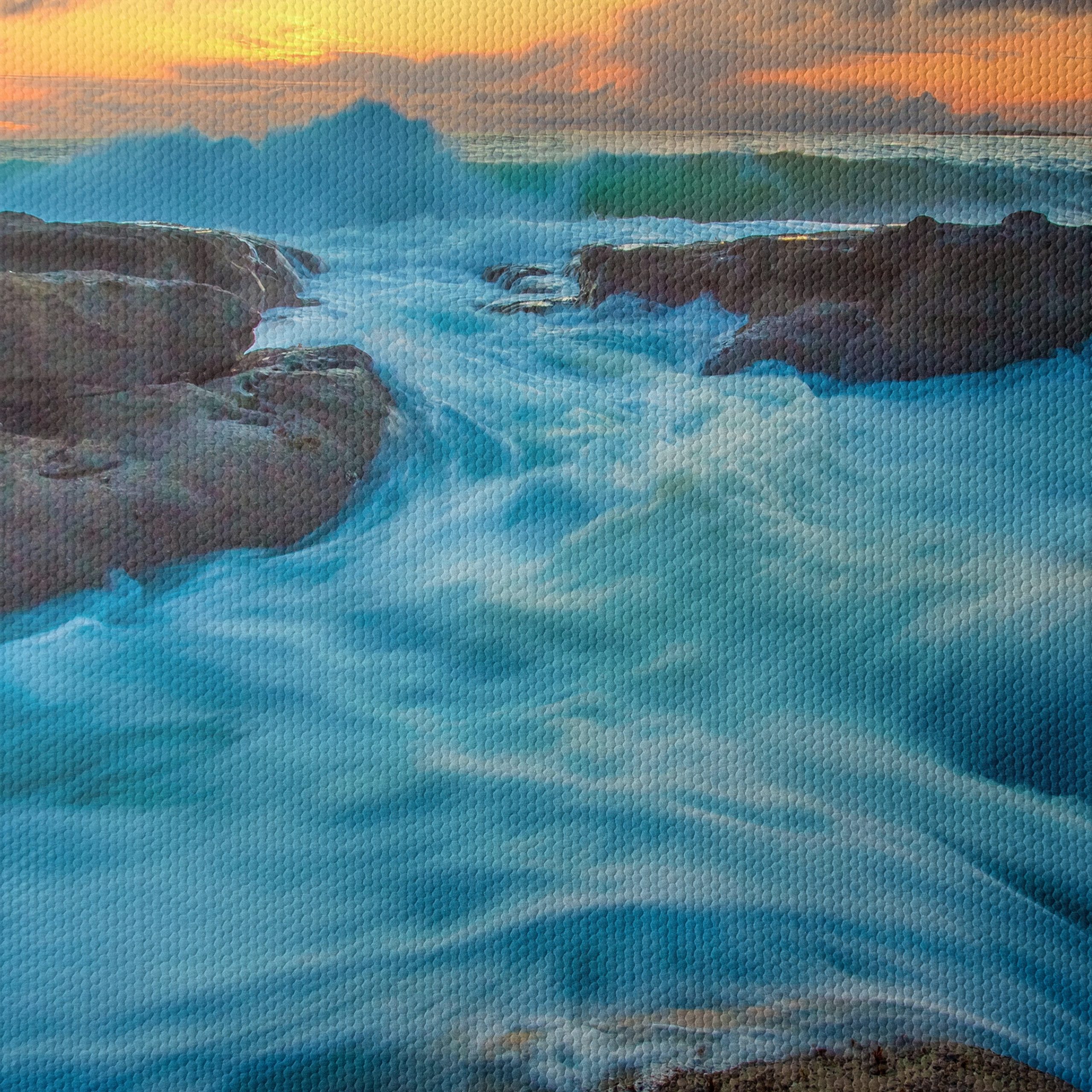 Serene Beach Sunset Over Waves - Image 4