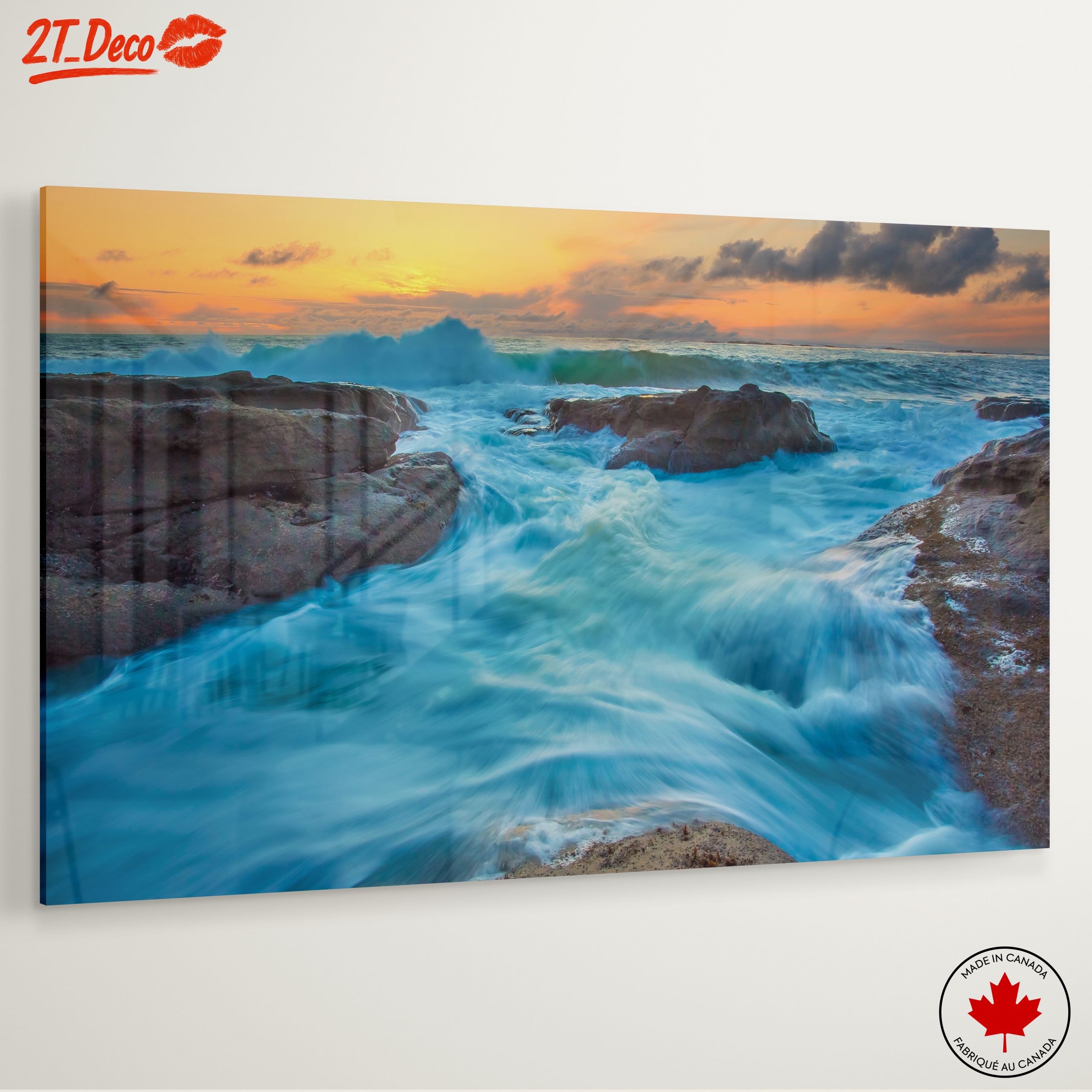 Serene Beach Sunset Over Waves - Image 6