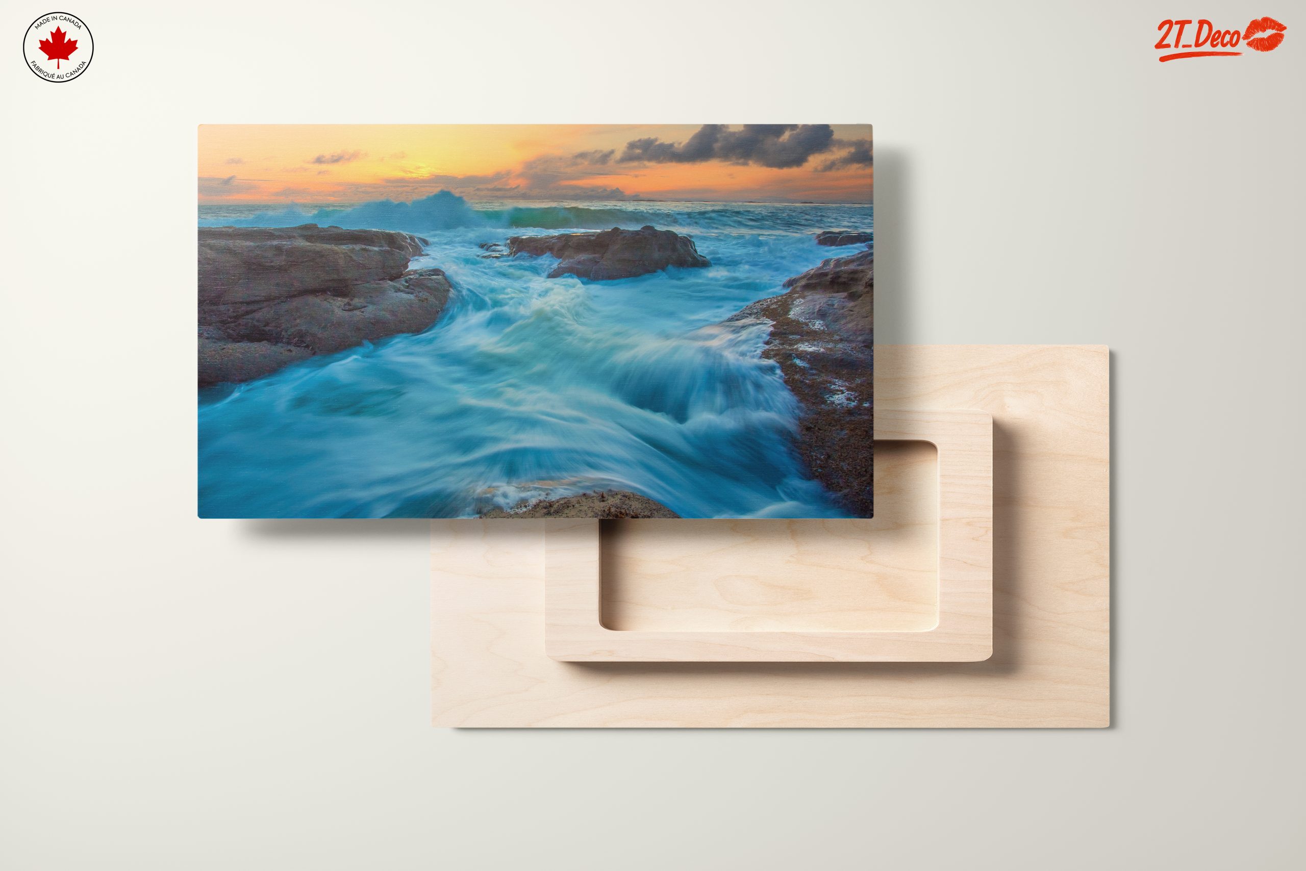 Serene Beach Sunset Over Waves - Image 11