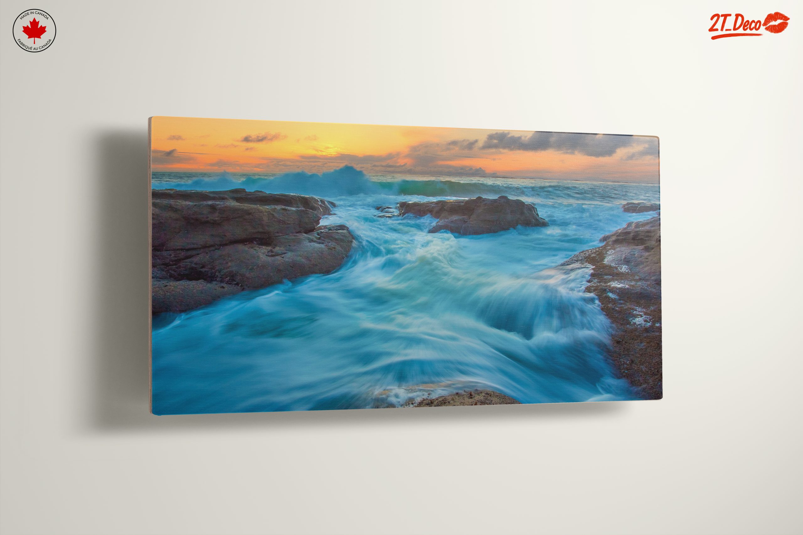 Serene Beach Sunset Over Waves - Image 13