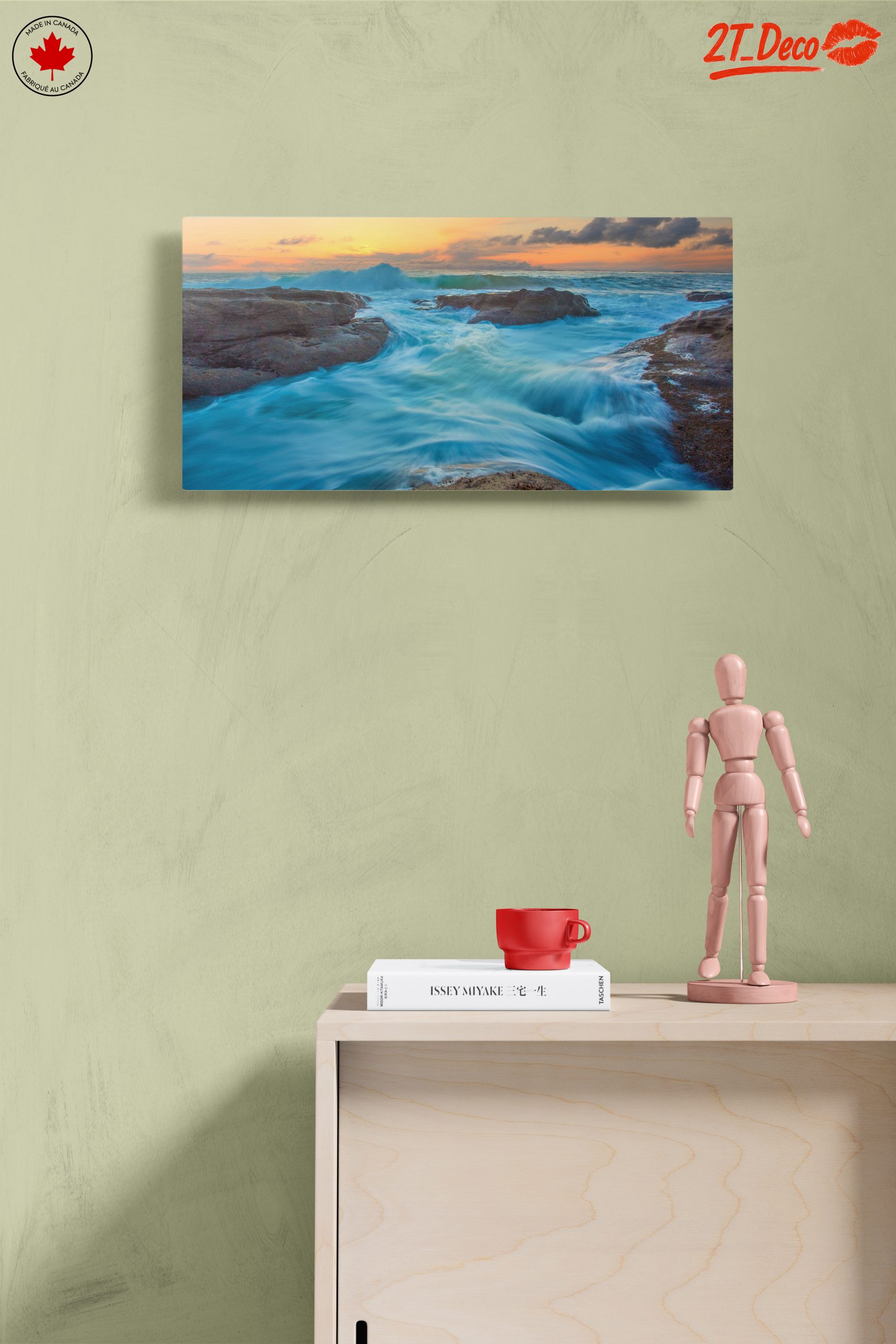 Serene Beach Sunset Over Waves - Image 14