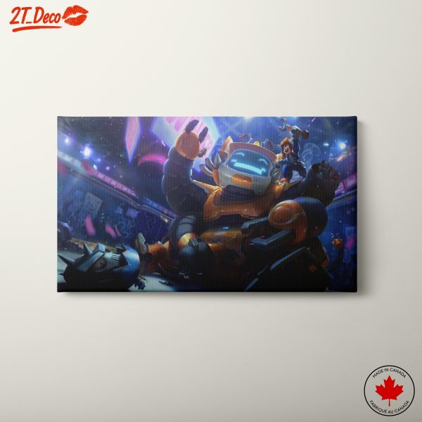 Vibrant League of Legends Art Featuring a Robot Champion