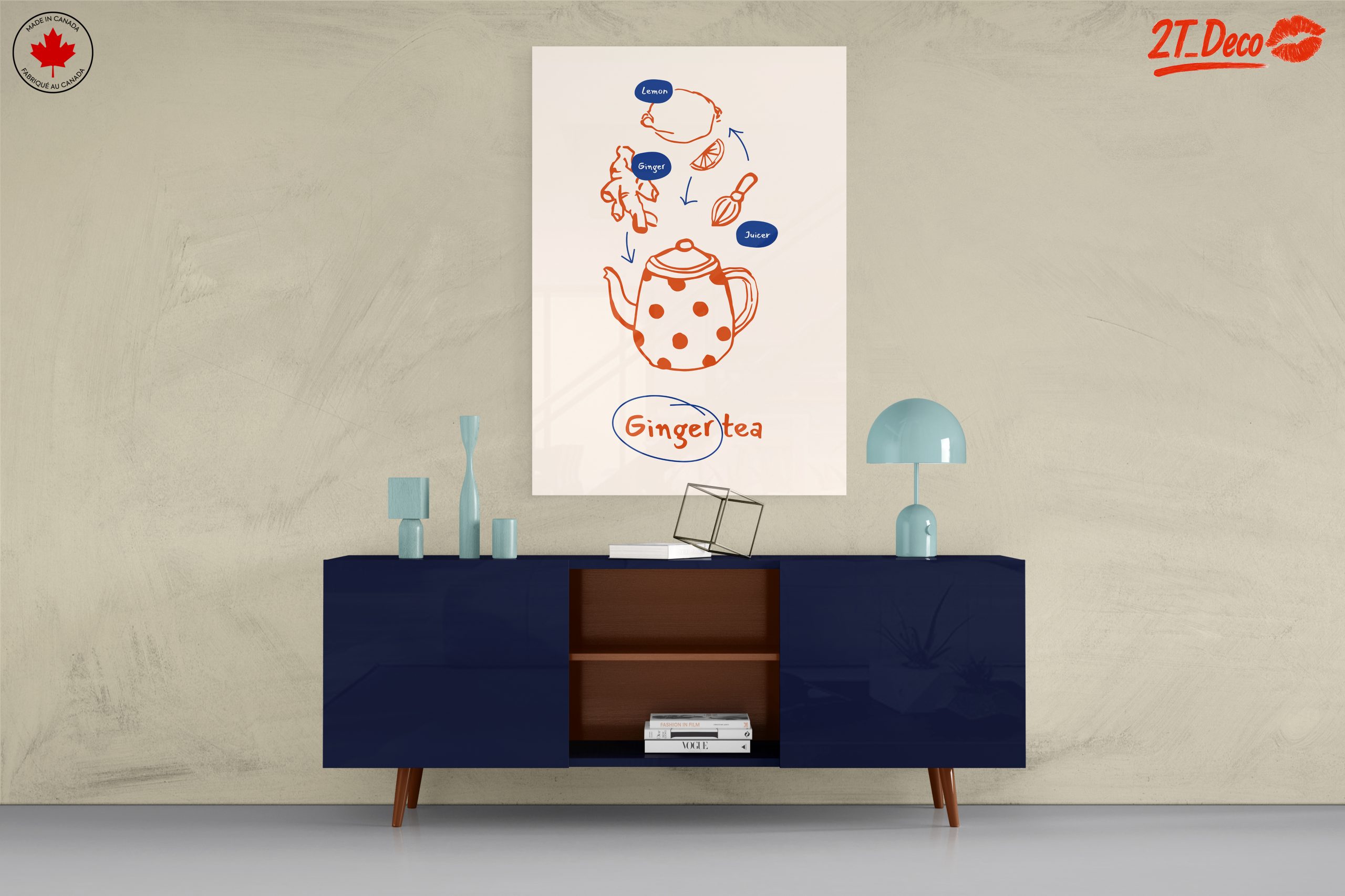 Playful Ginger Tea Ingredients Art - Image 8