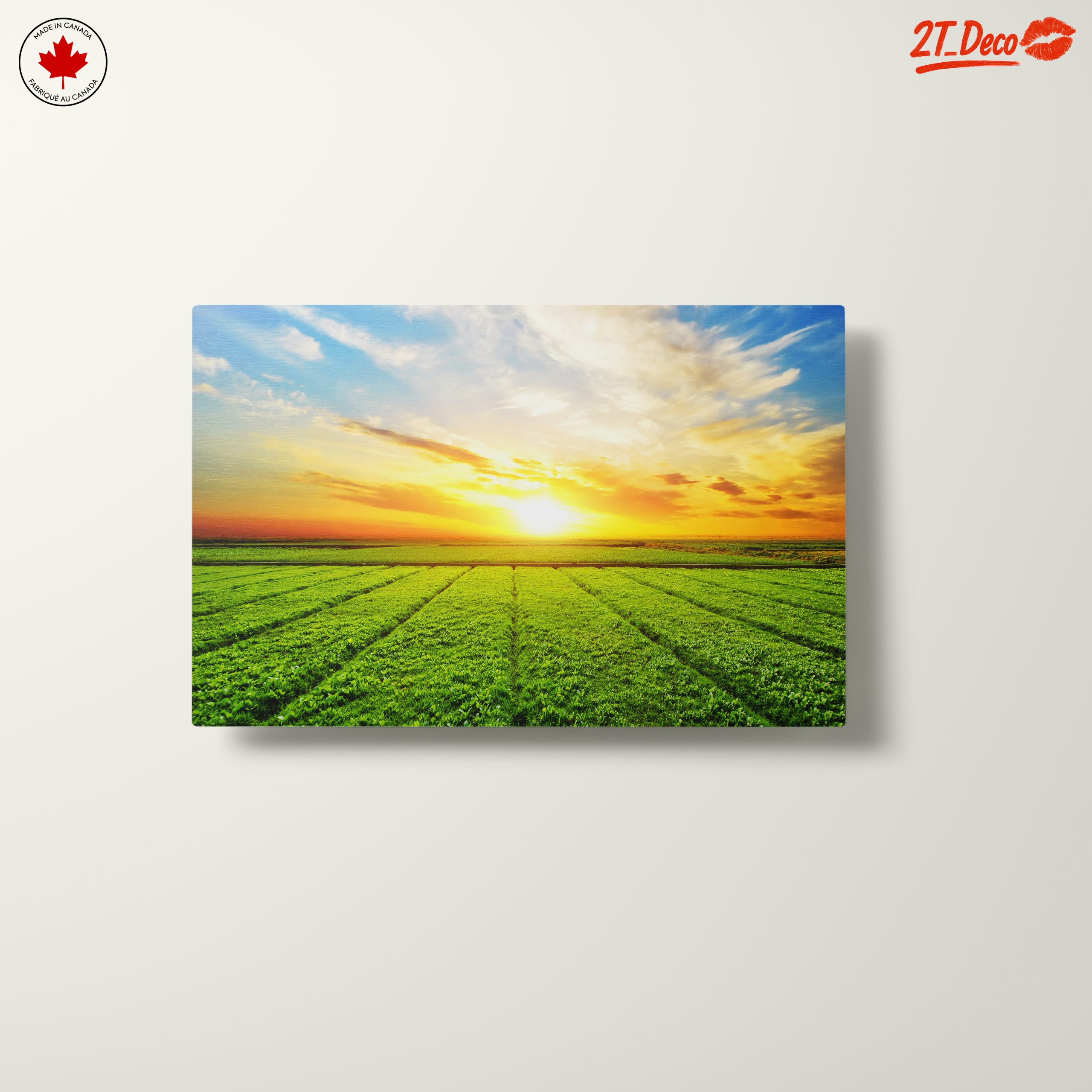 Vibrant Sunrise Over Green Fields - Image 10