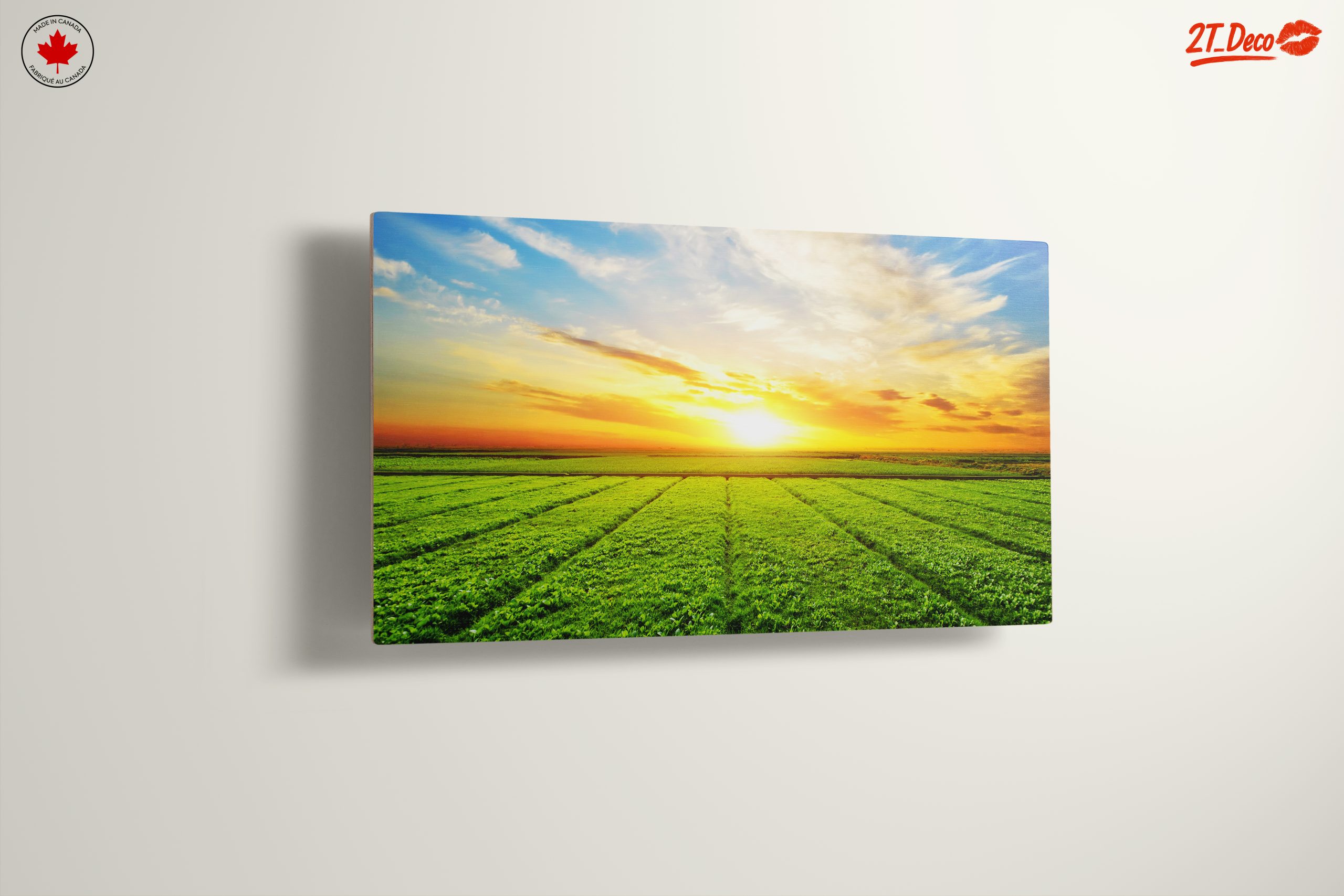 Vibrant Sunrise Over Green Fields - Image 13