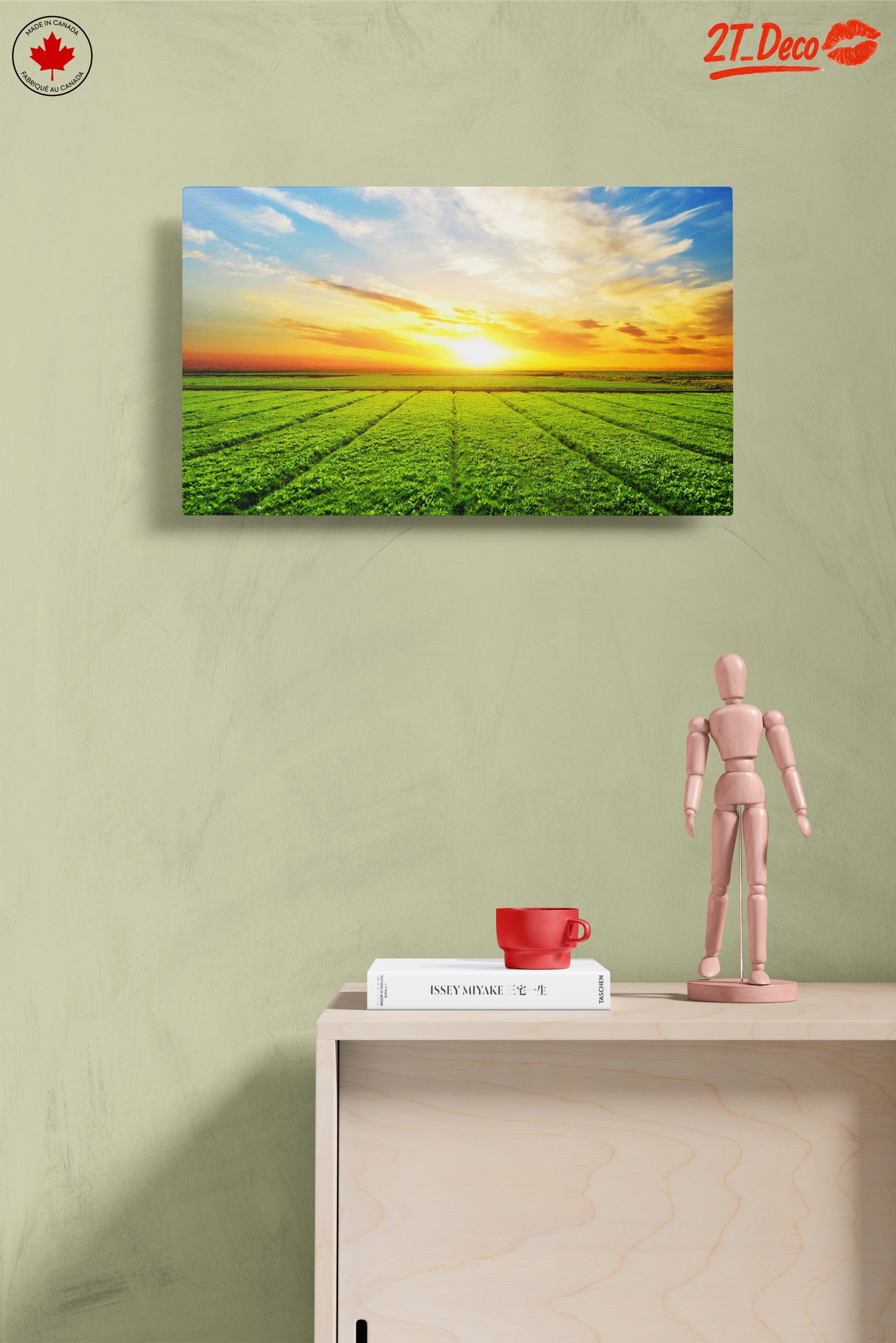 Vibrant Sunrise Over Green Fields - Image 14