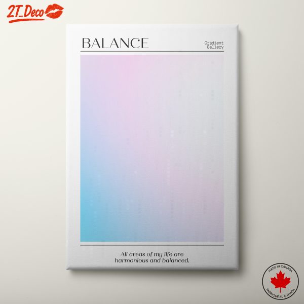 Soft Gradient Balance Abstract Art