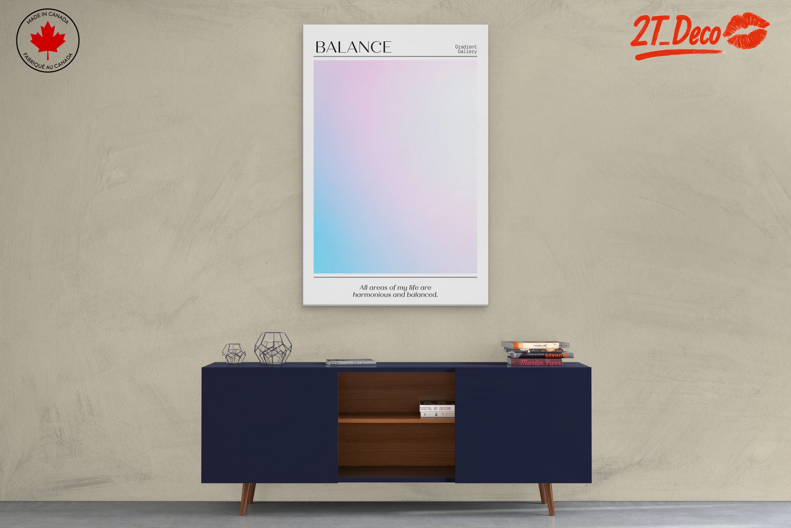Soft Gradient Balance Abstract Art - Image 3
