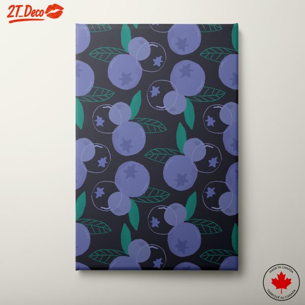 Blueberry Botanical Leaf Artwork