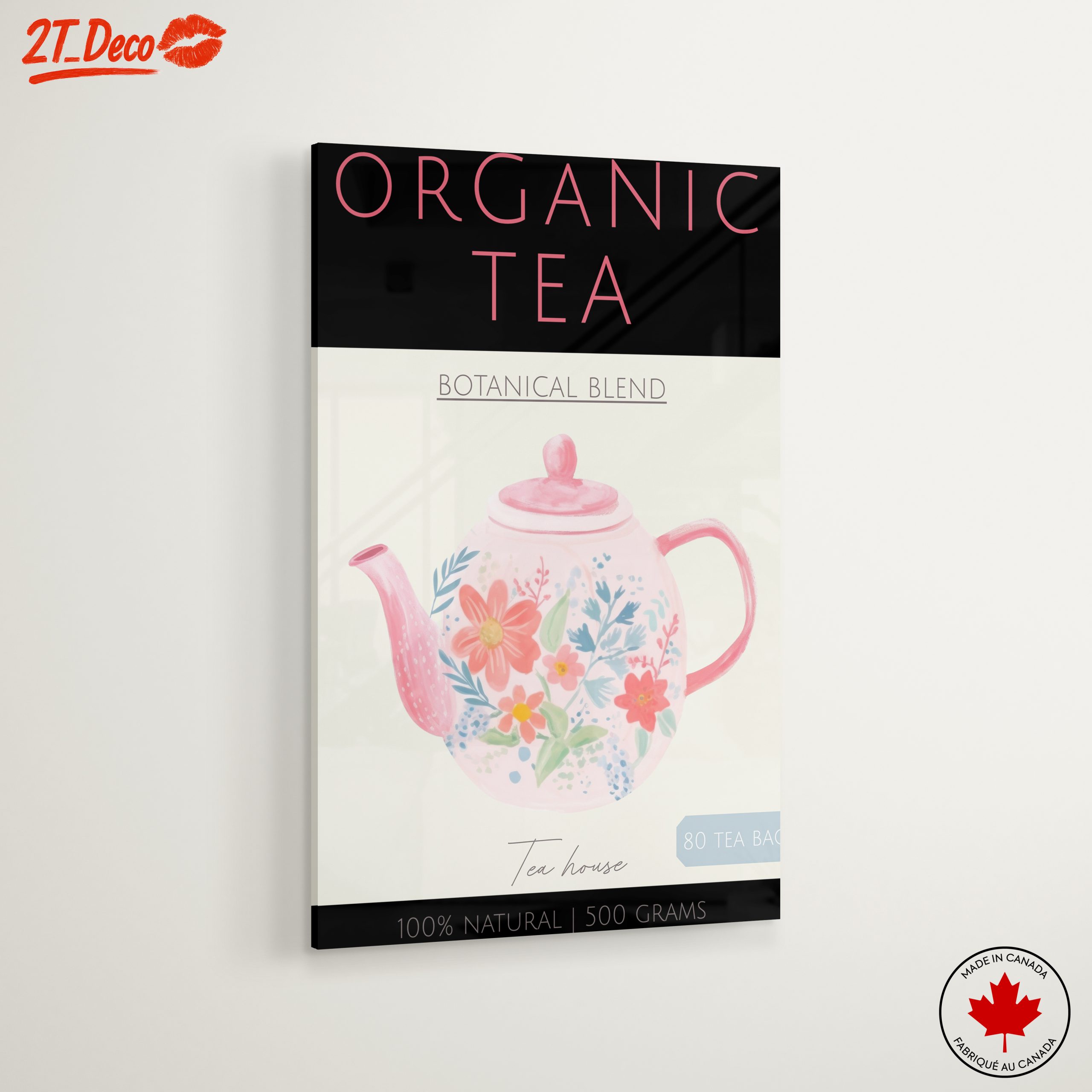 Charming Botanical Tea Teapot Artwork - Image 6