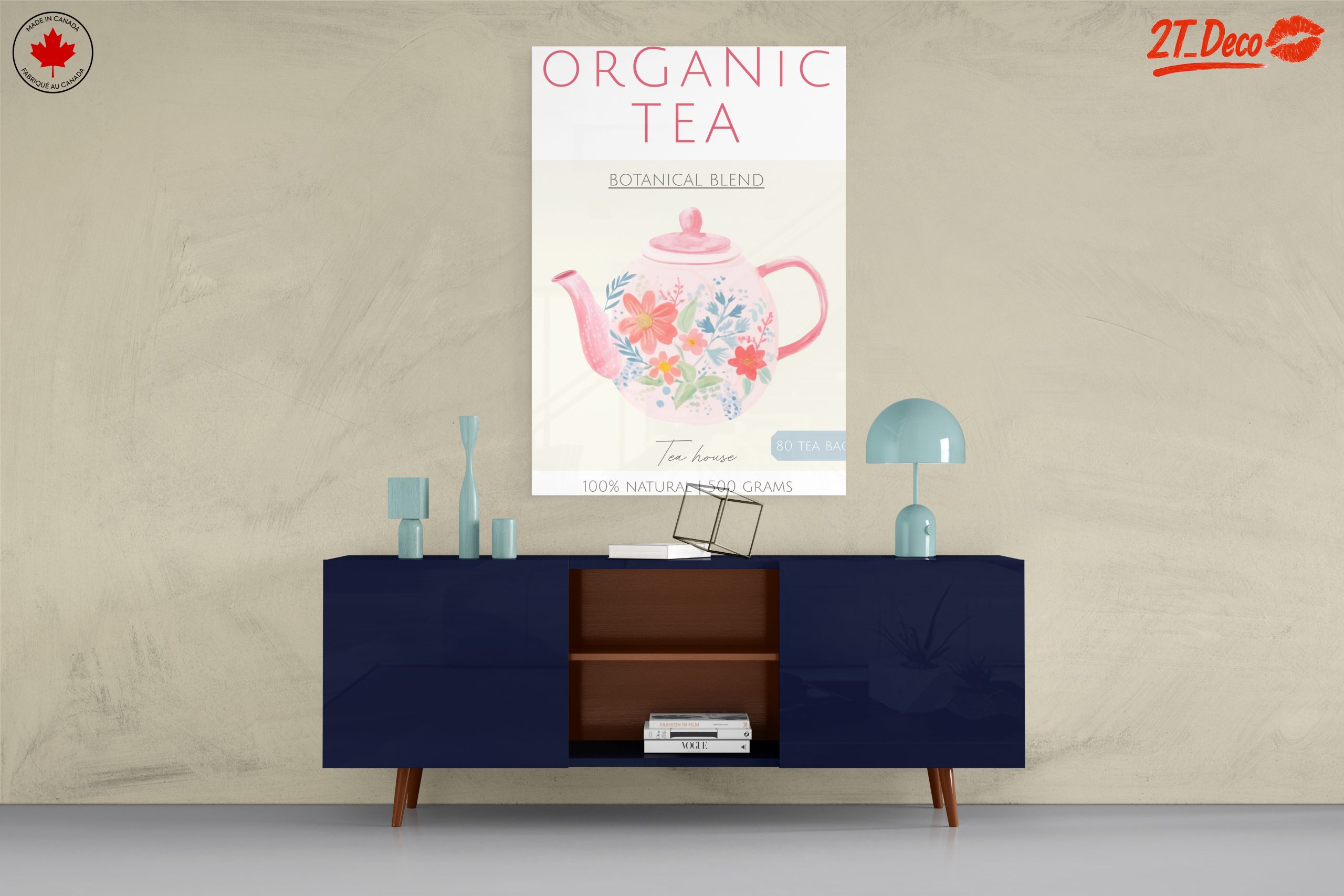 Charming Botanical Tea Teapot Artwork - Image 8