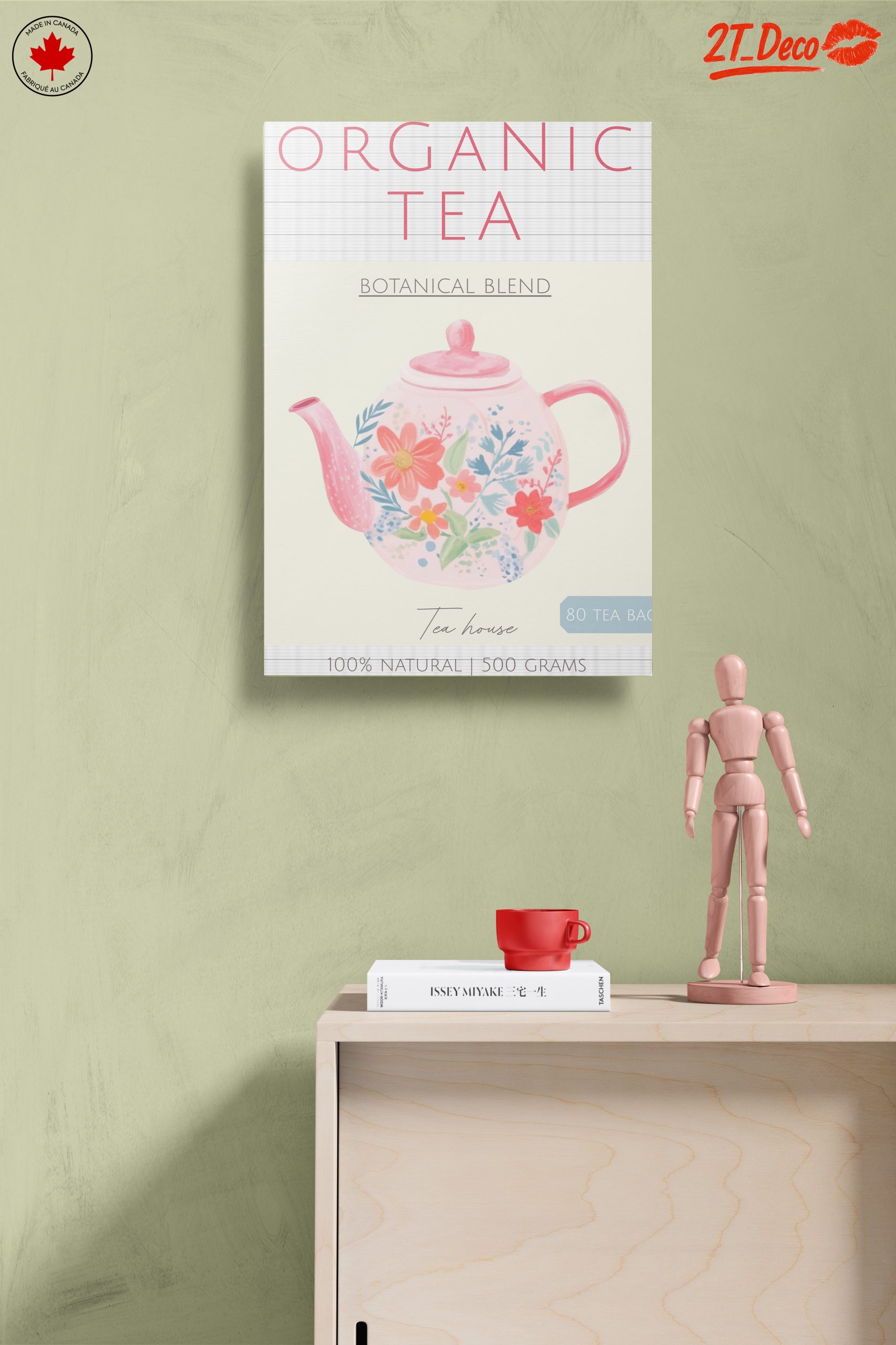 Charming Botanical Tea Teapot Artwork - Image 14
