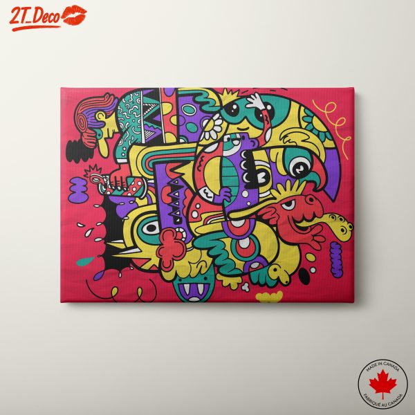 Colorful Abstract Characters Art for Vibrant Spaces