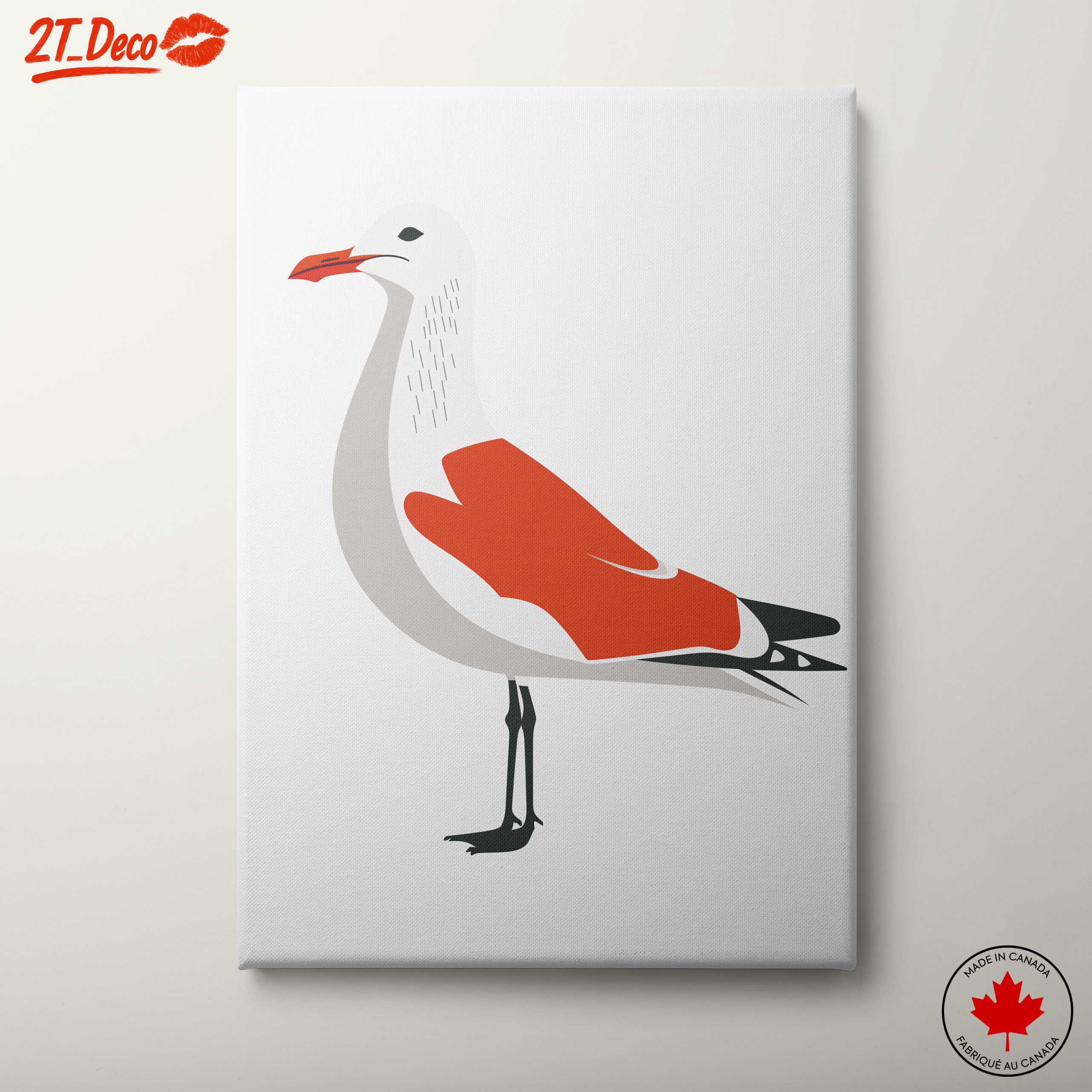 Stylized Bird Artwork with Bold Colors
