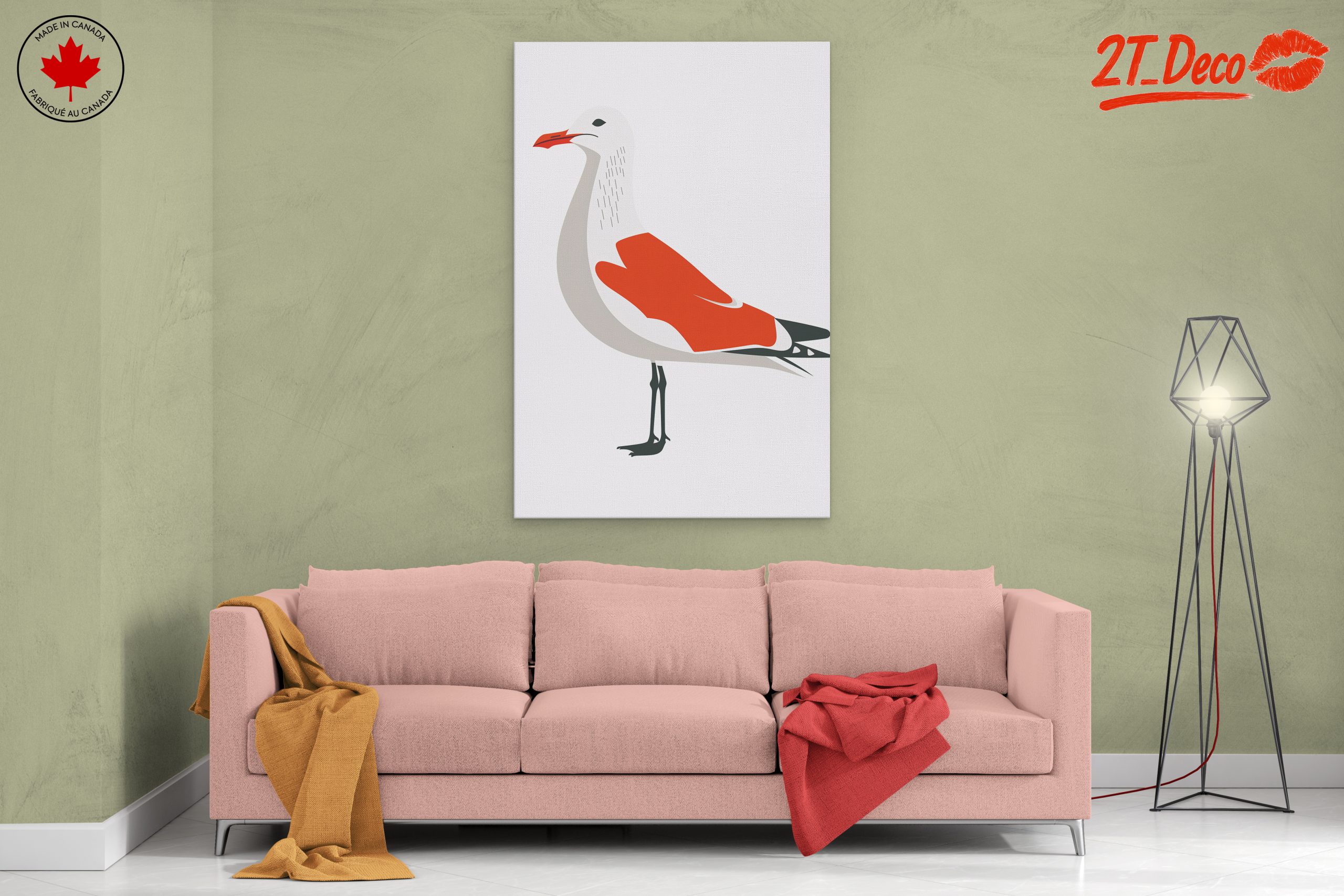Stylized Bird Artwork with Bold Colors - Image 2