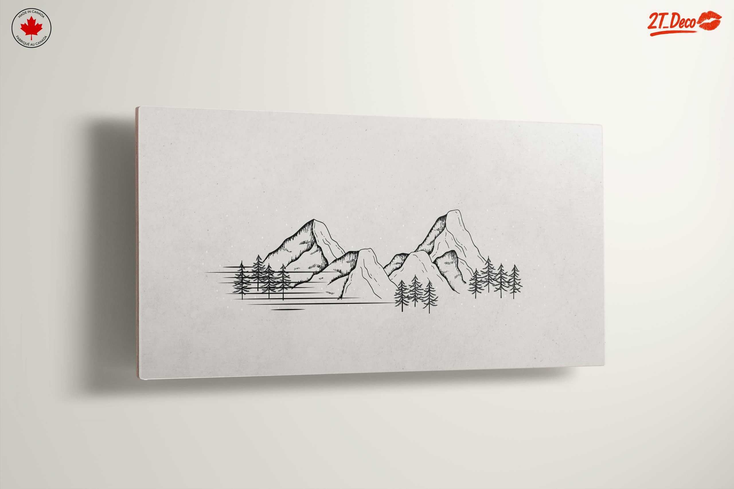 Serene Nature Illustration of Mountains and Trees - Image 13