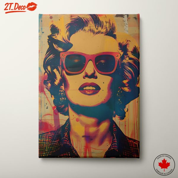 Vibrant Pop Art Portrait of Iconic Figure