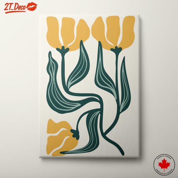 Stylized Floral Artwork for Home Decor