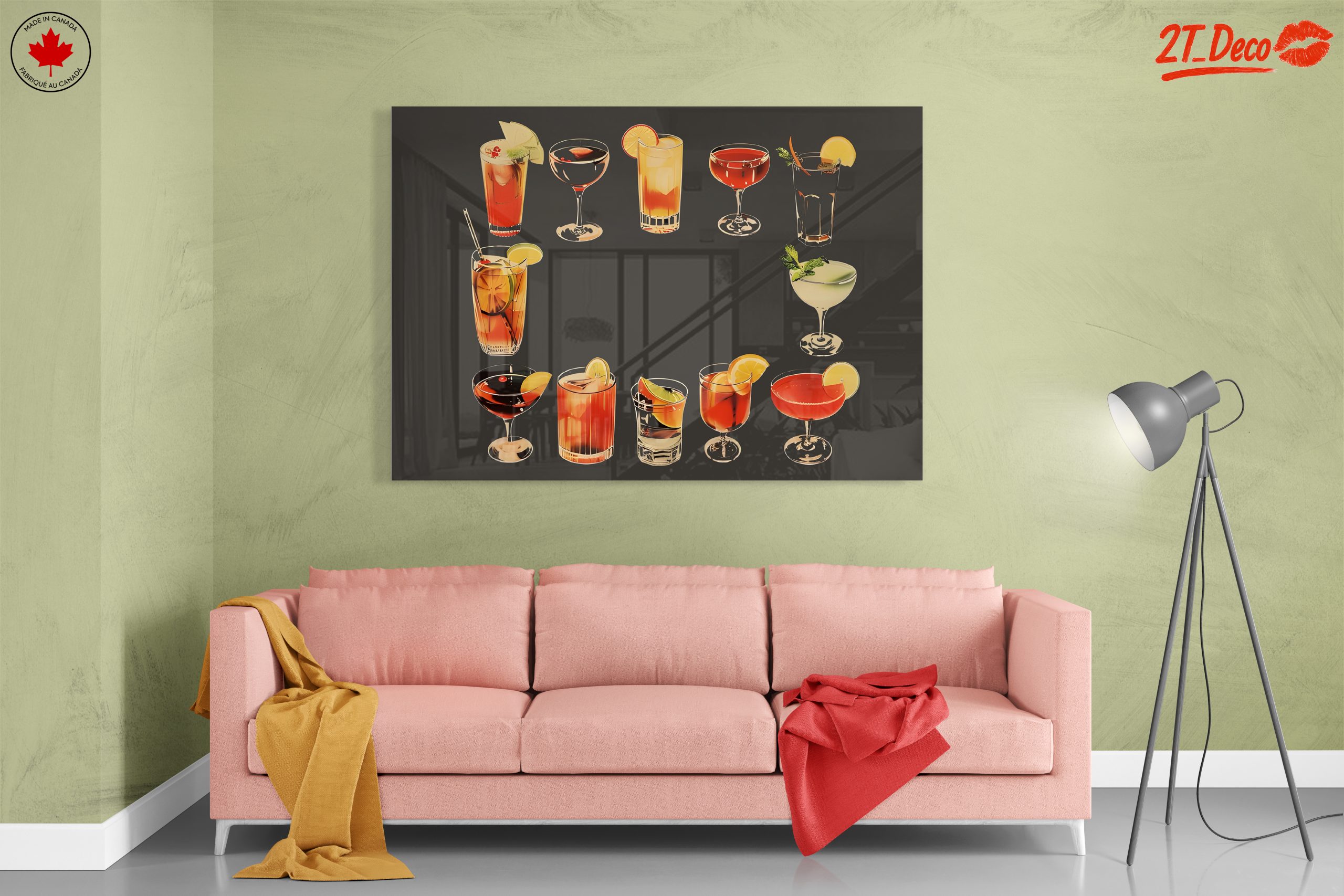 Colorful Cocktail Artwork for Home Bar - Image 7