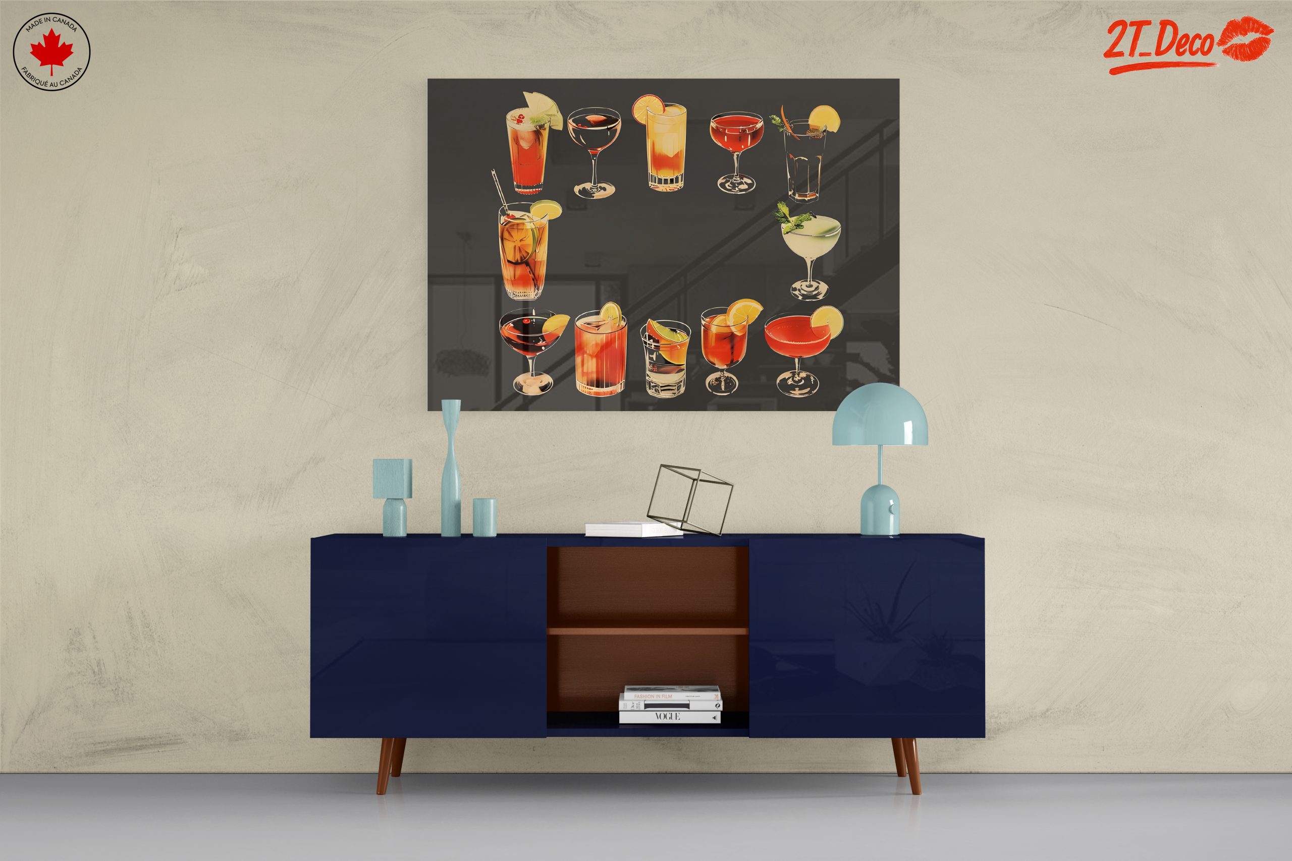 Colorful Cocktail Artwork for Home Bar - Image 8