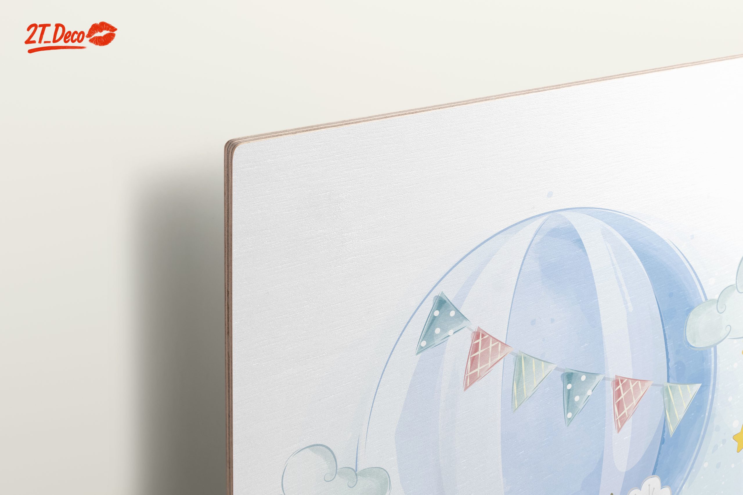 Whimsical Animal Art with Balloon and Clouds - Image 15