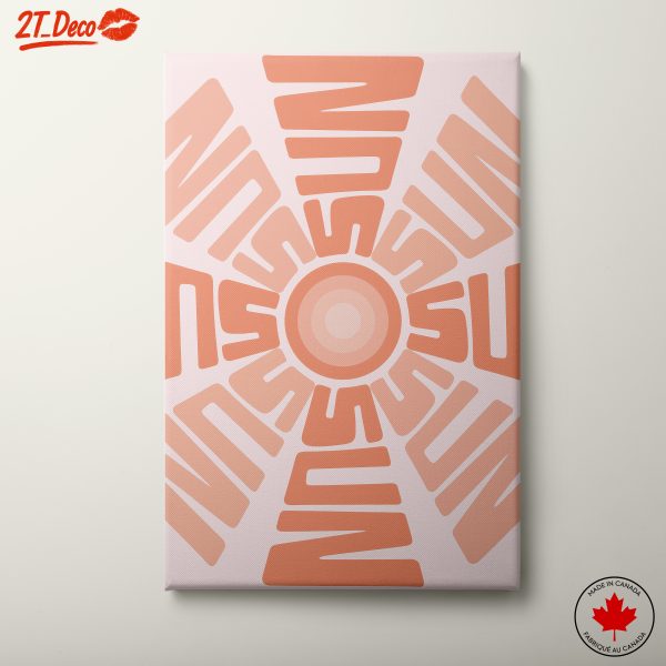 Stylized Sunburst Minimalist Artwork
