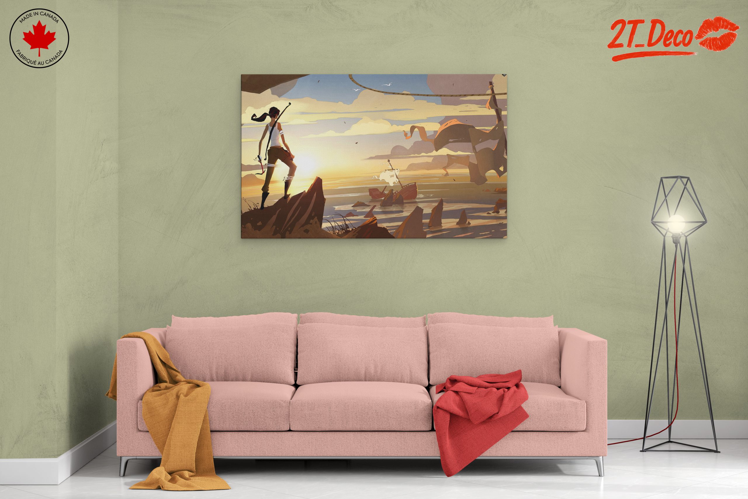 Serene Adventure Illustration at Sunset - Image 2
