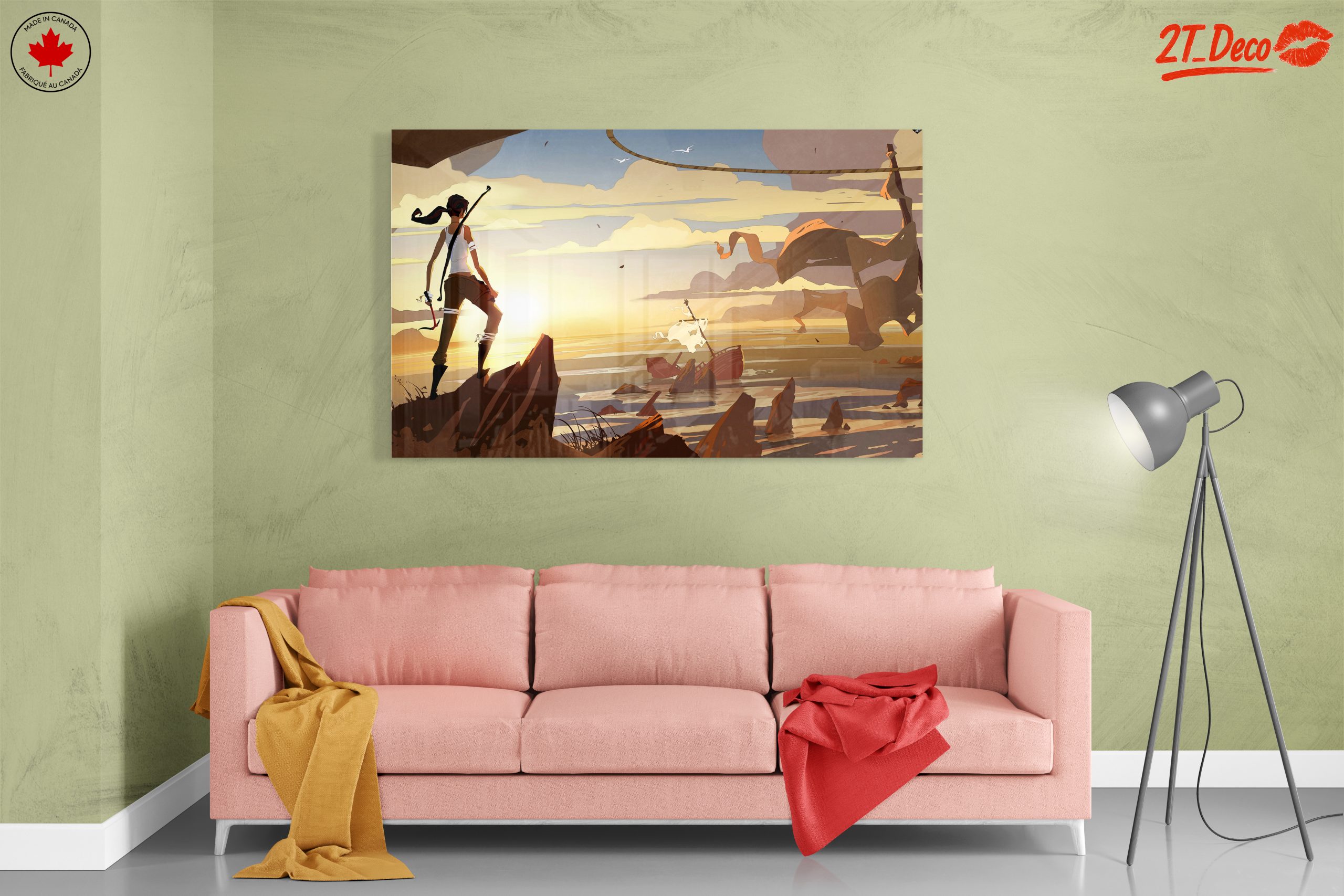 Serene Adventure Illustration at Sunset - Image 7