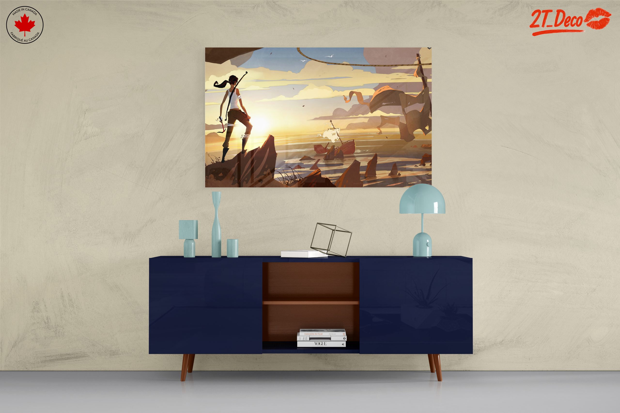 Serene Adventure Illustration at Sunset - Image 8