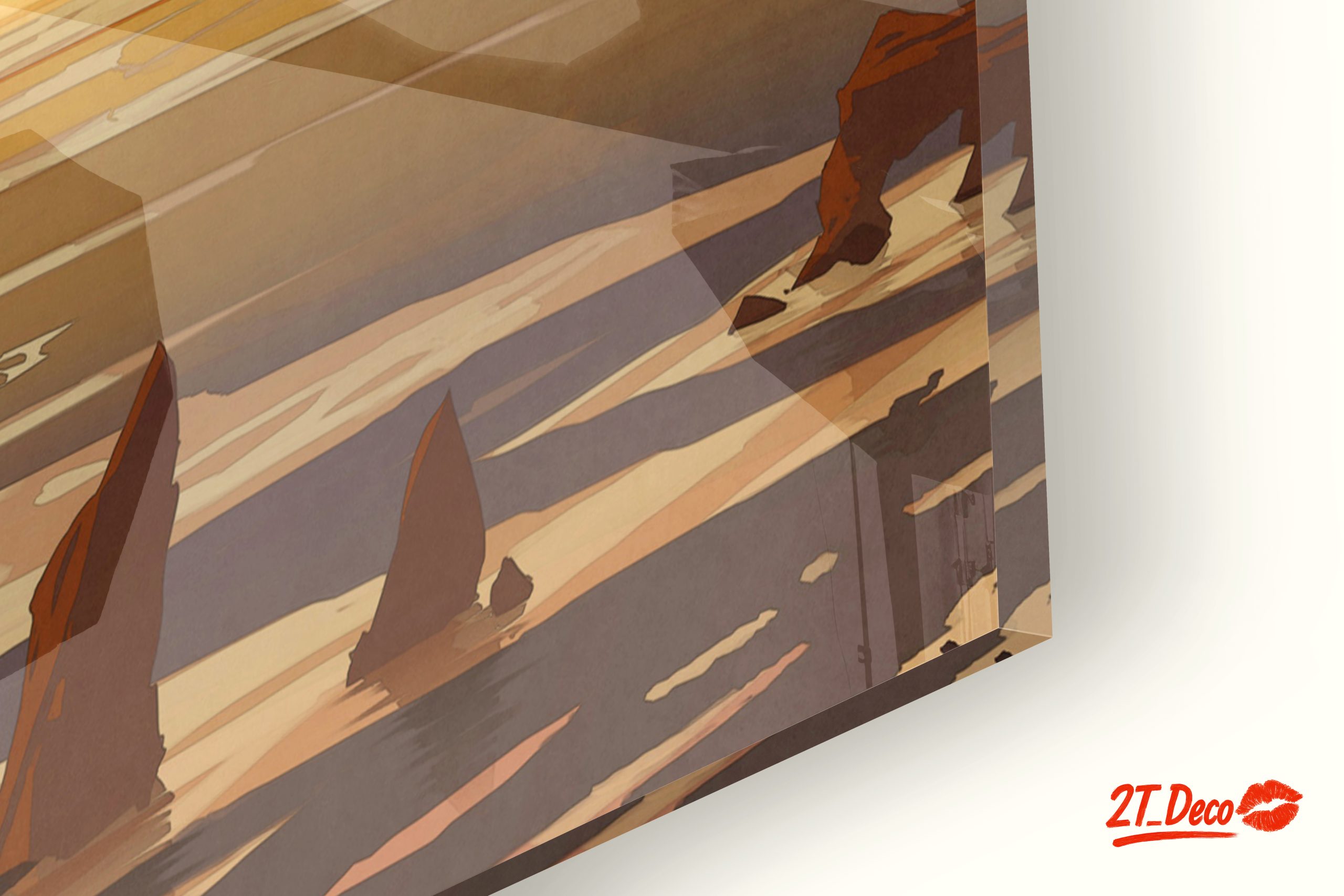 Serene Adventure Illustration at Sunset - Image 9