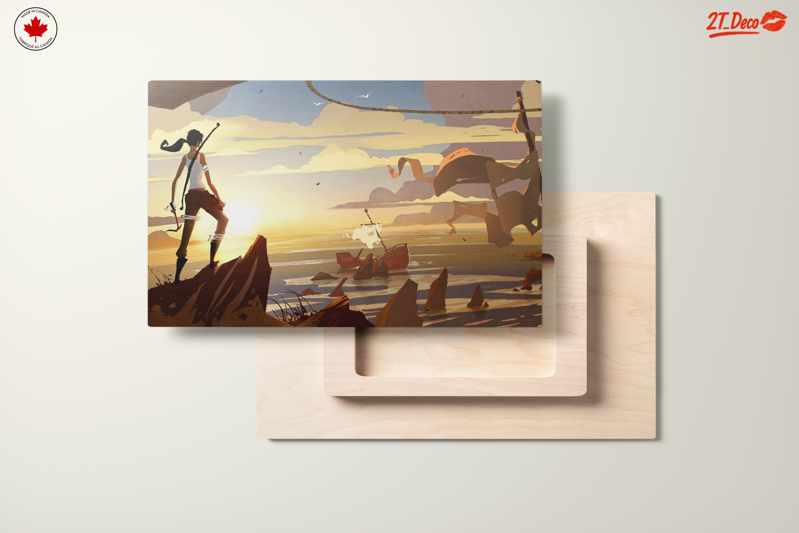 Serene Adventure Illustration at Sunset - Image 11