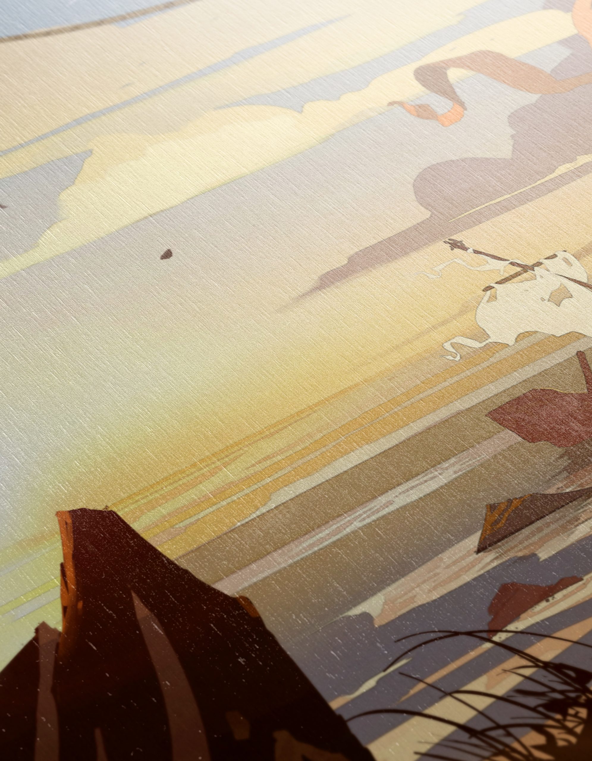 Serene Adventure Illustration at Sunset - Image 12