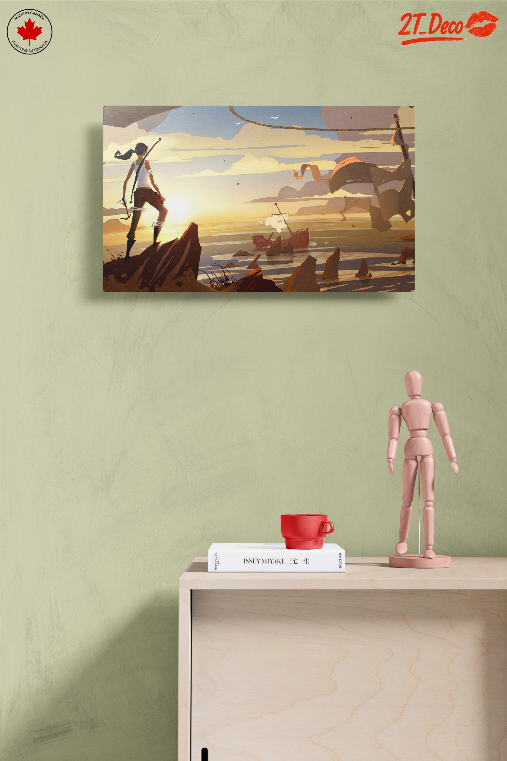 Serene Adventure Illustration at Sunset - Image 14