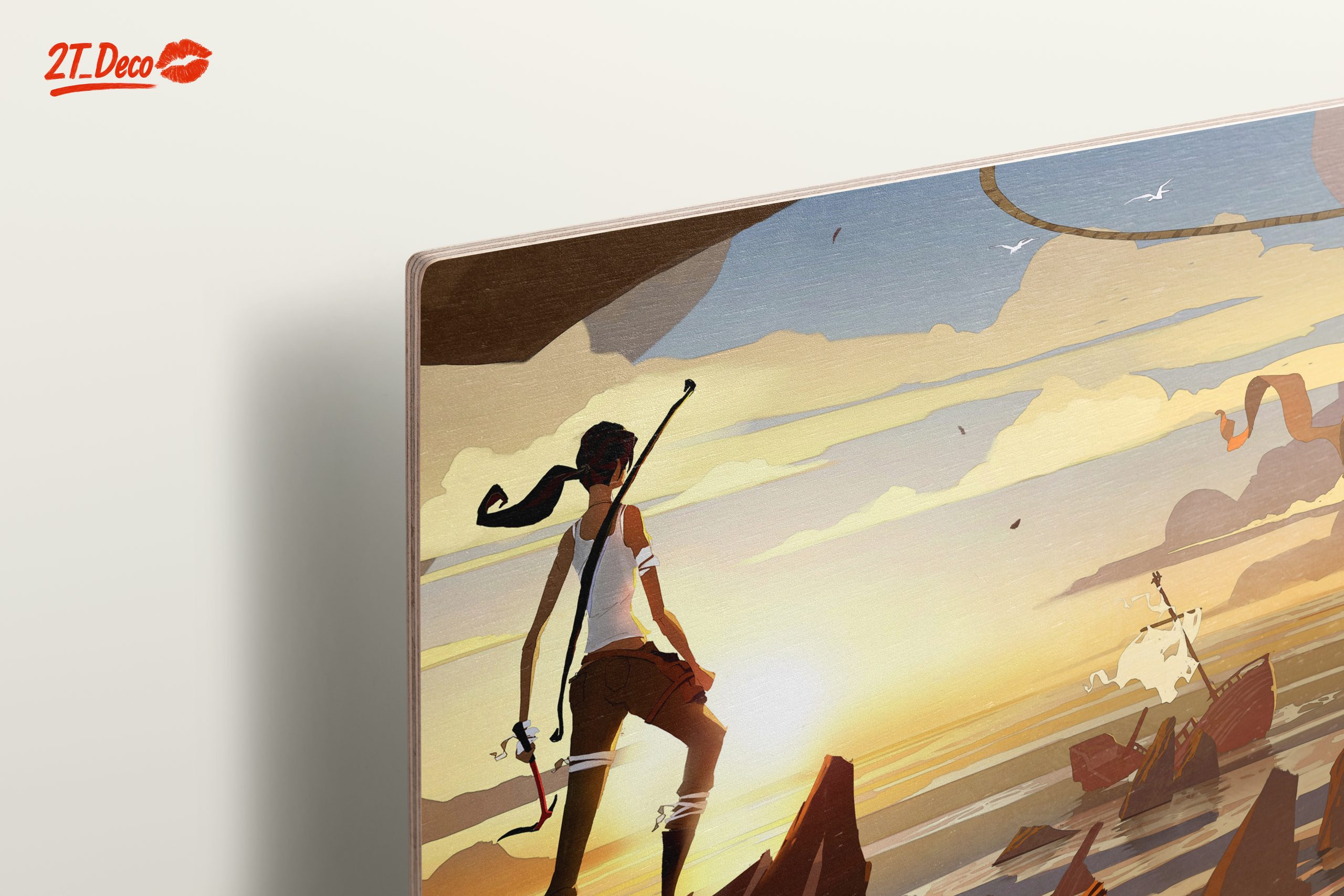 Serene Adventure Illustration at Sunset - Image 15