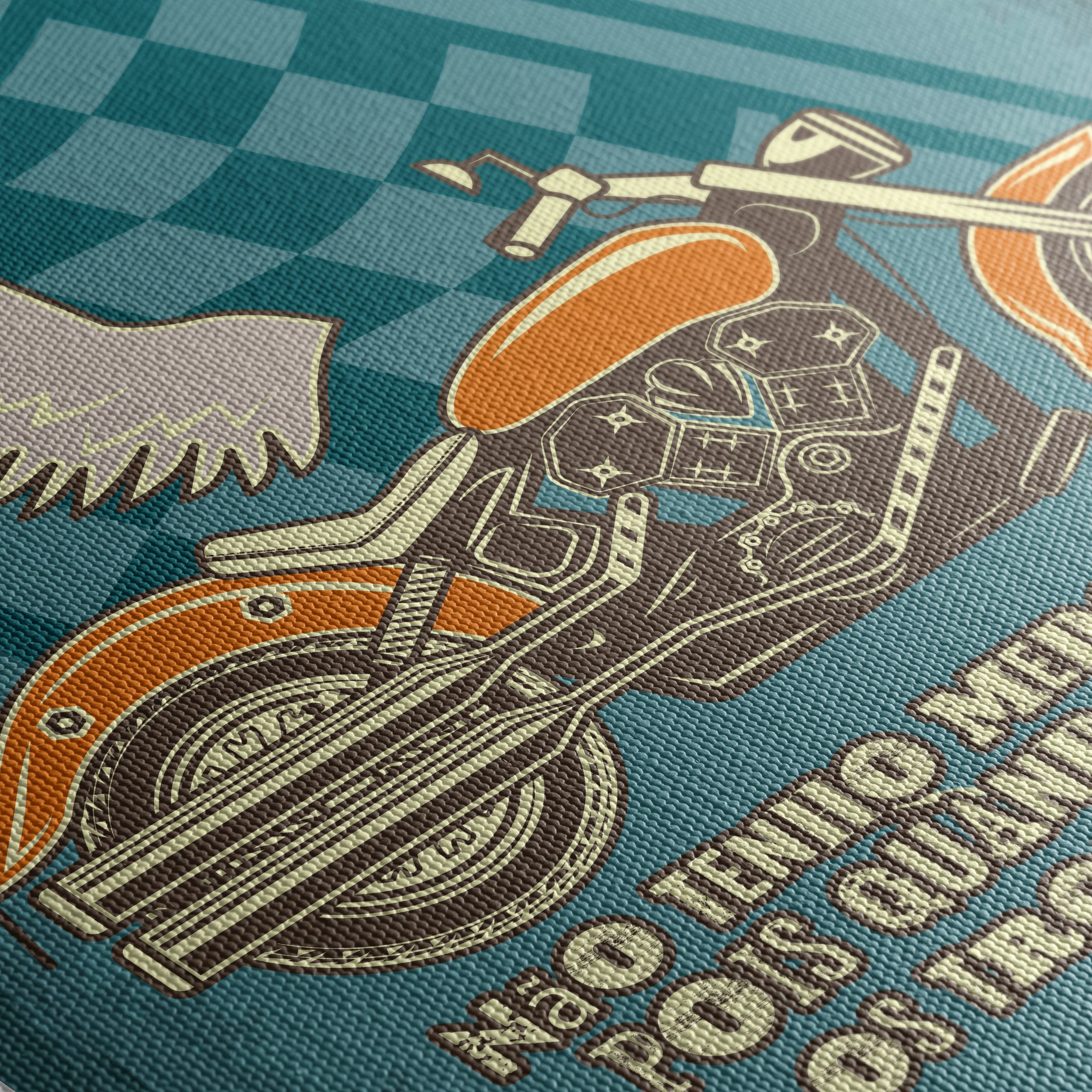 Vintage Motorcycle with Winged Design - Image 5