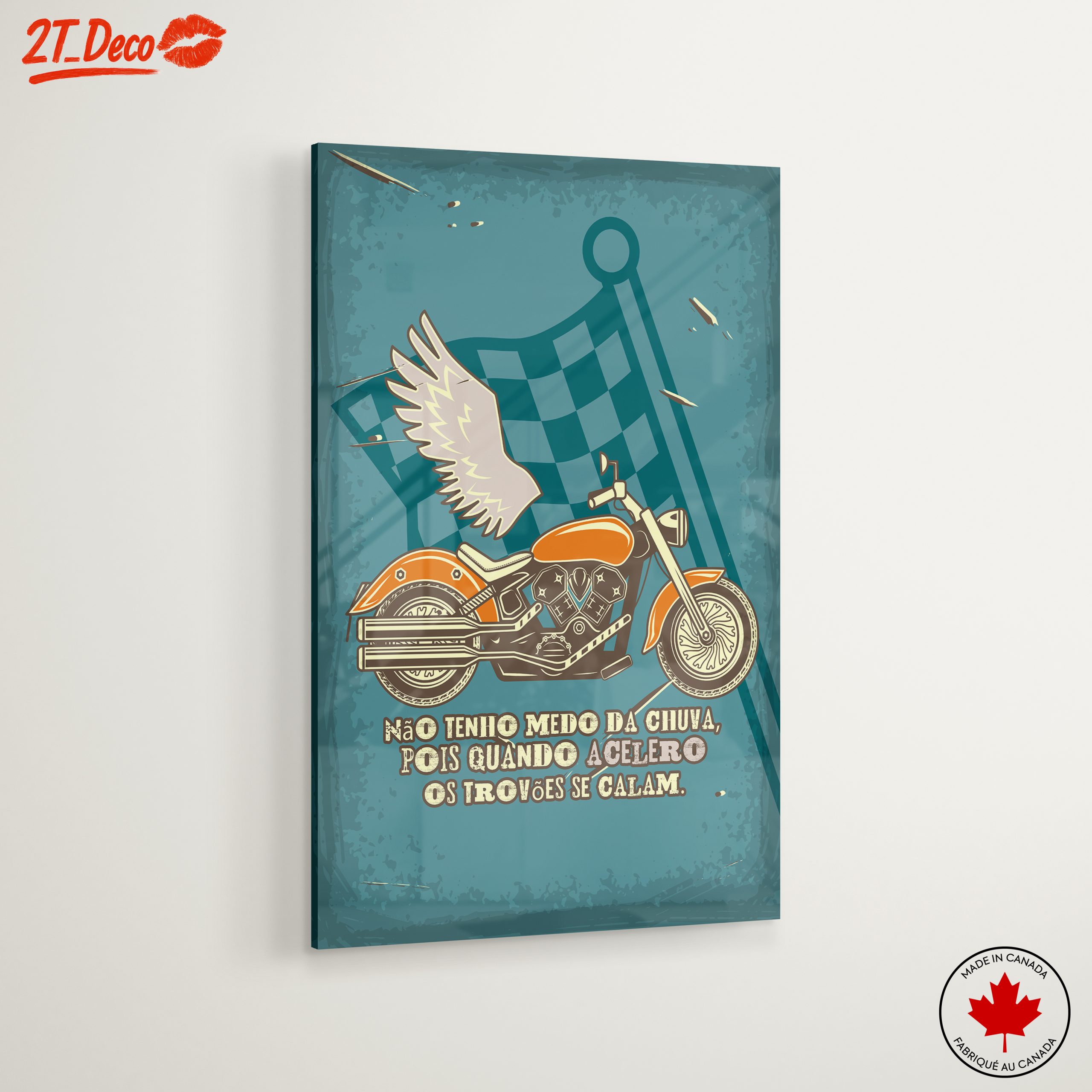 Vintage Motorcycle with Winged Design - Image 6