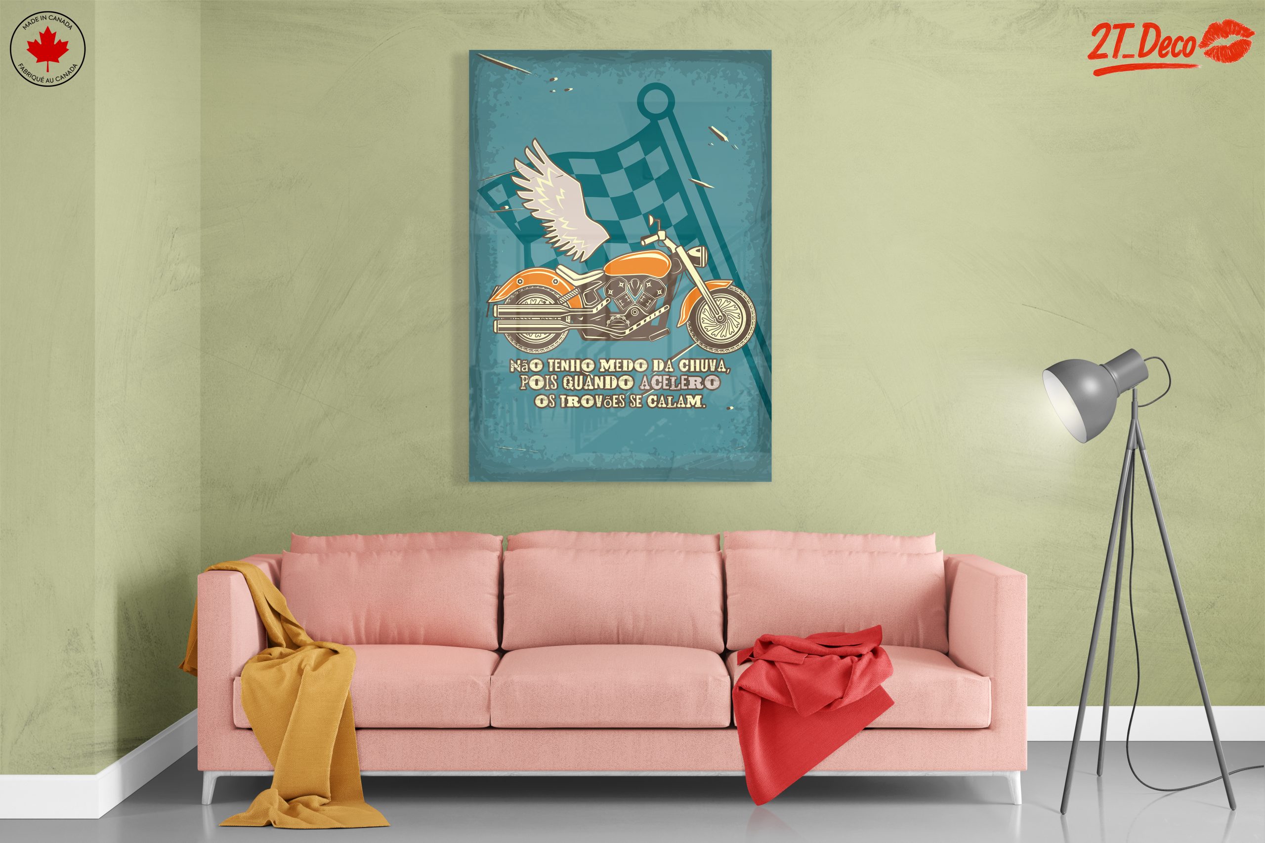Vintage Motorcycle with Winged Design - Image 7