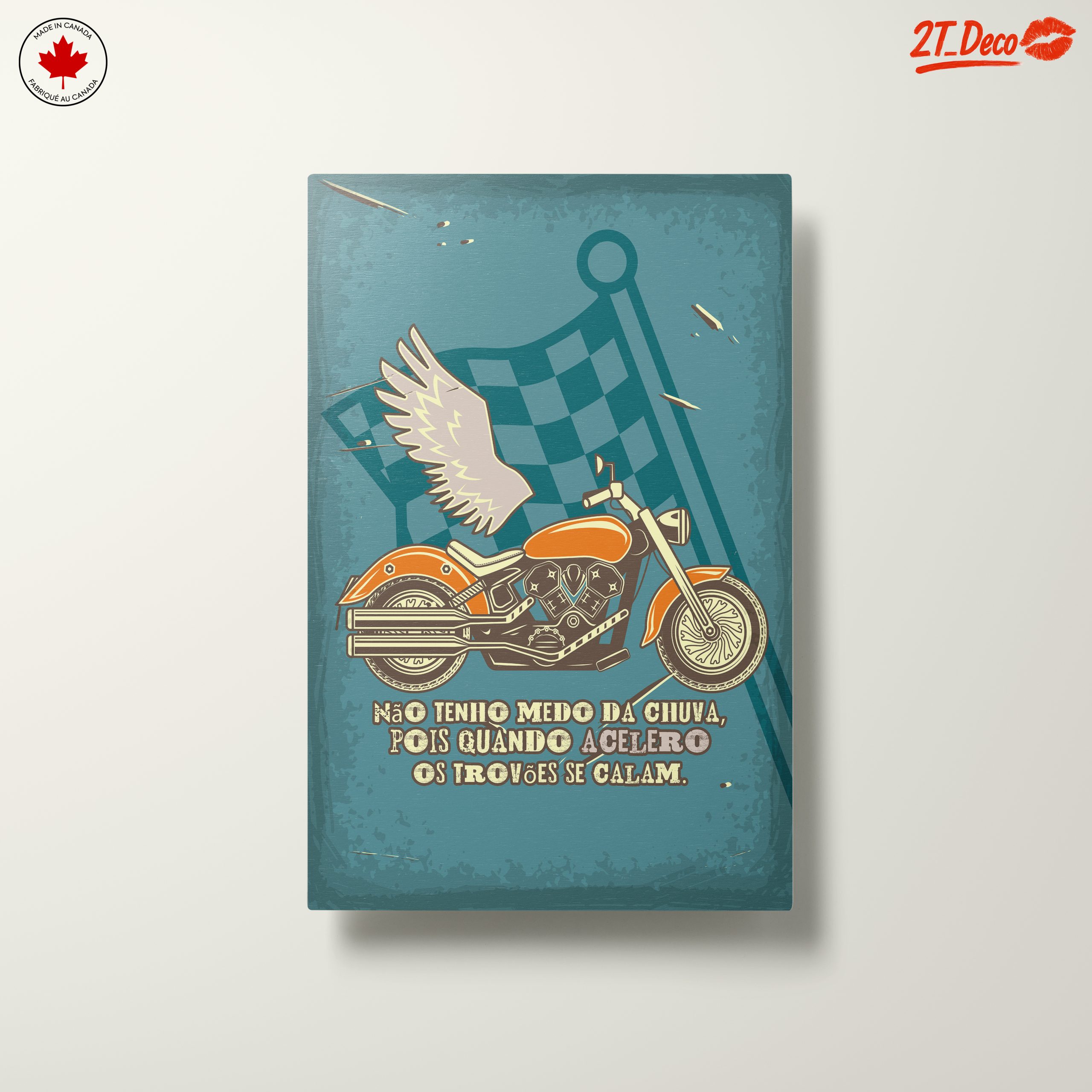 Vintage Motorcycle with Winged Design - Image 10