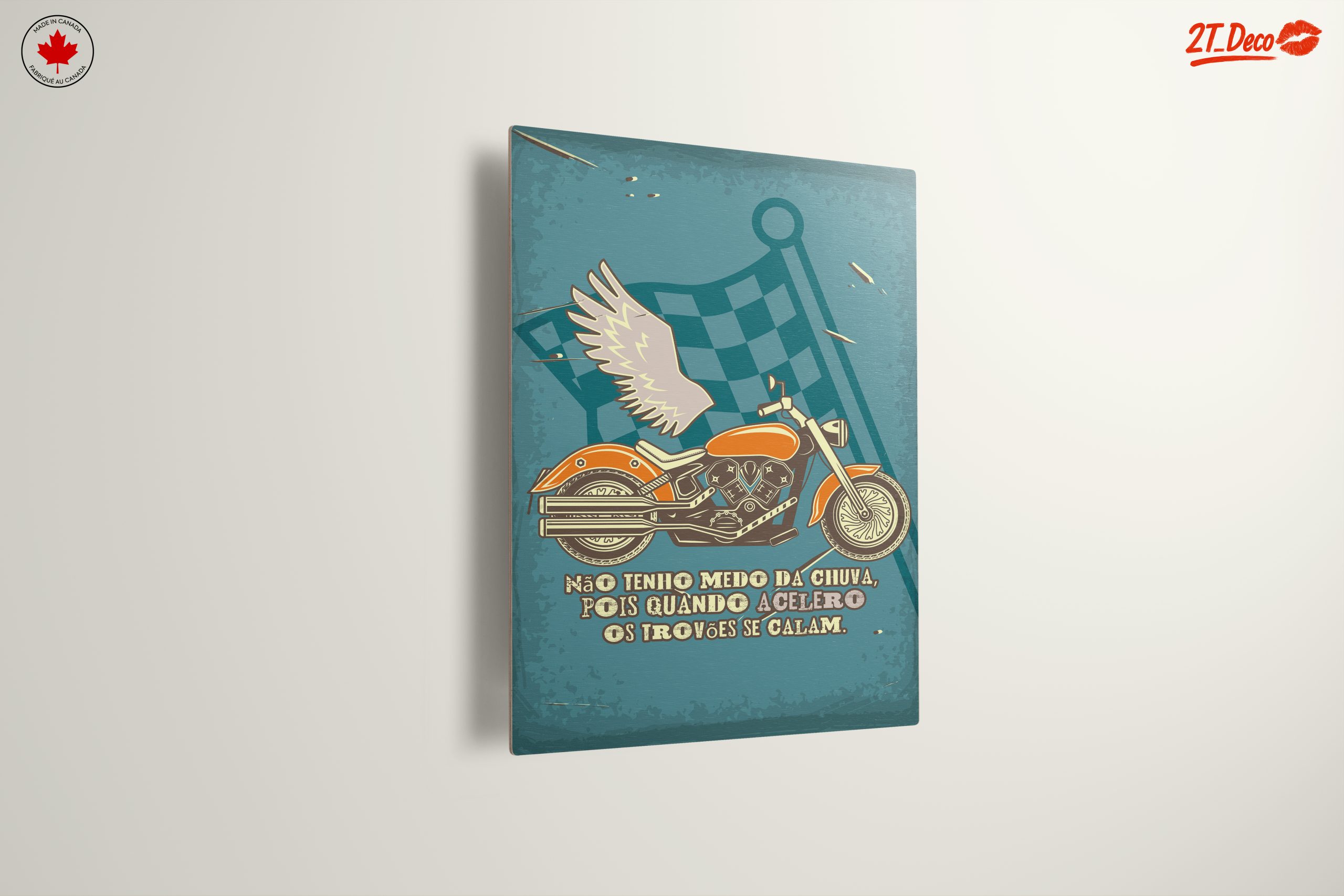 Vintage Motorcycle with Winged Design - Image 13