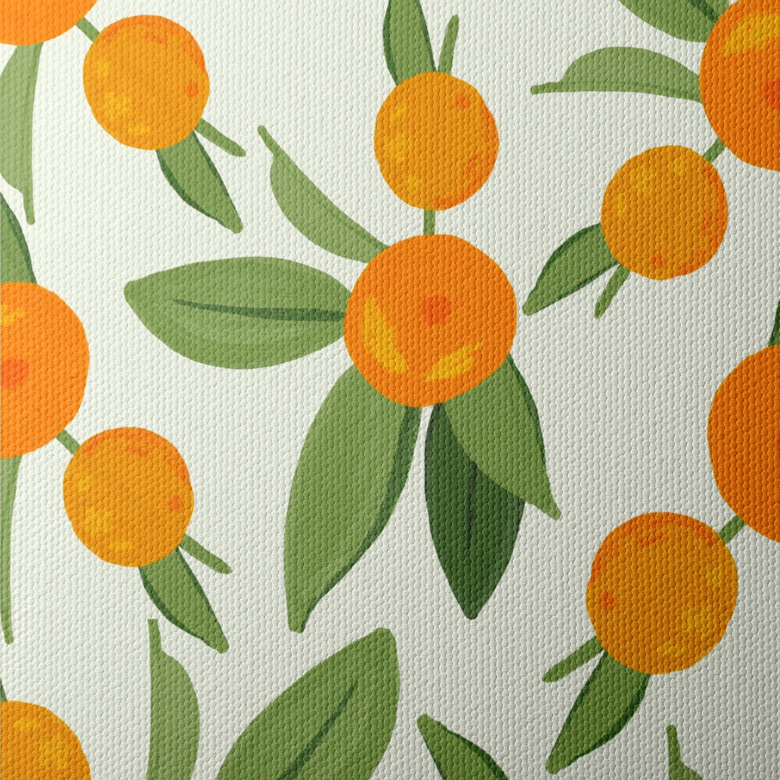 Vibrant Botanical Leaf Art with Oranges - Image 4