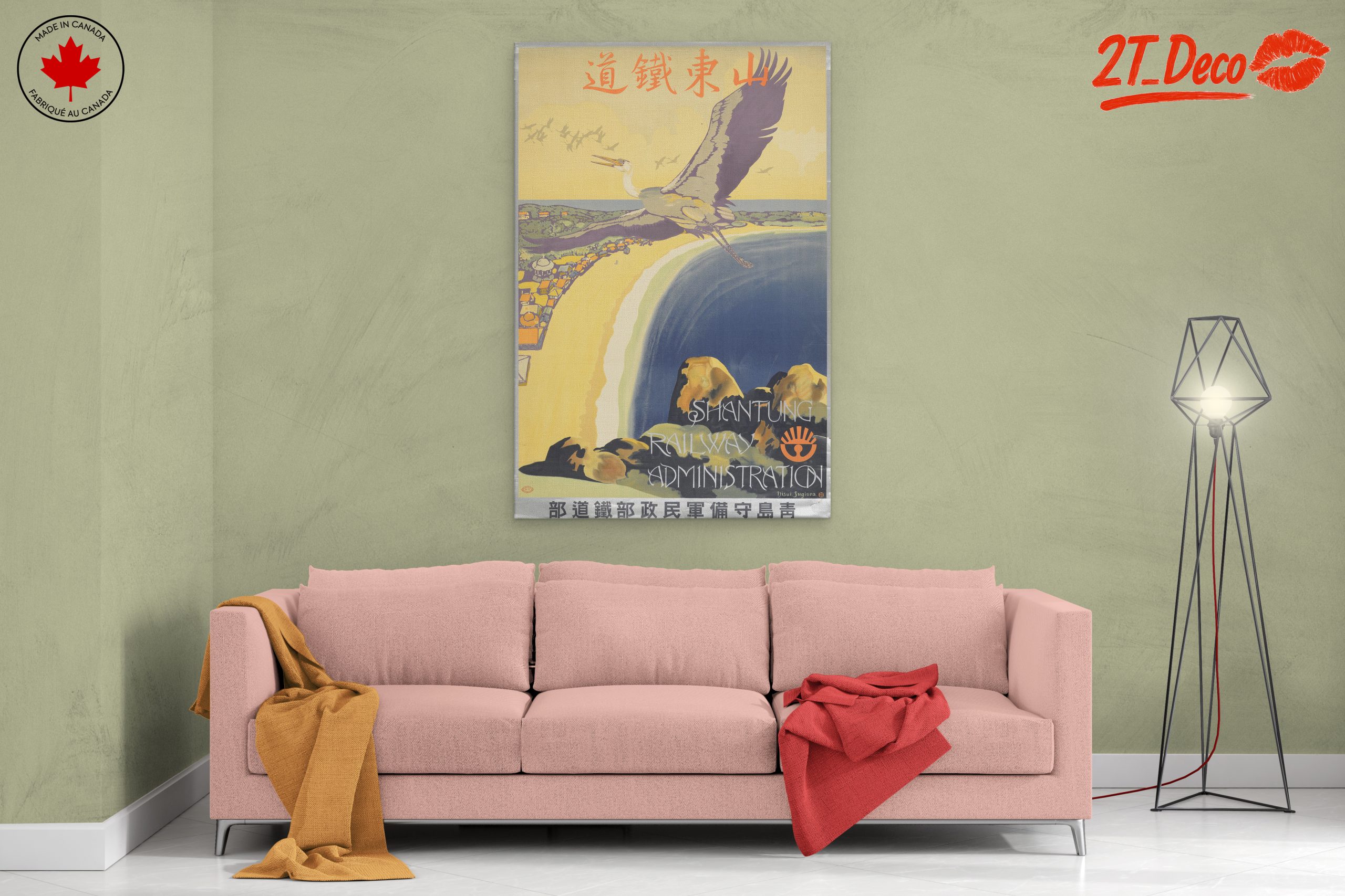 Stunning Contemporary Art Featuring a Majestic Crane - Image 2