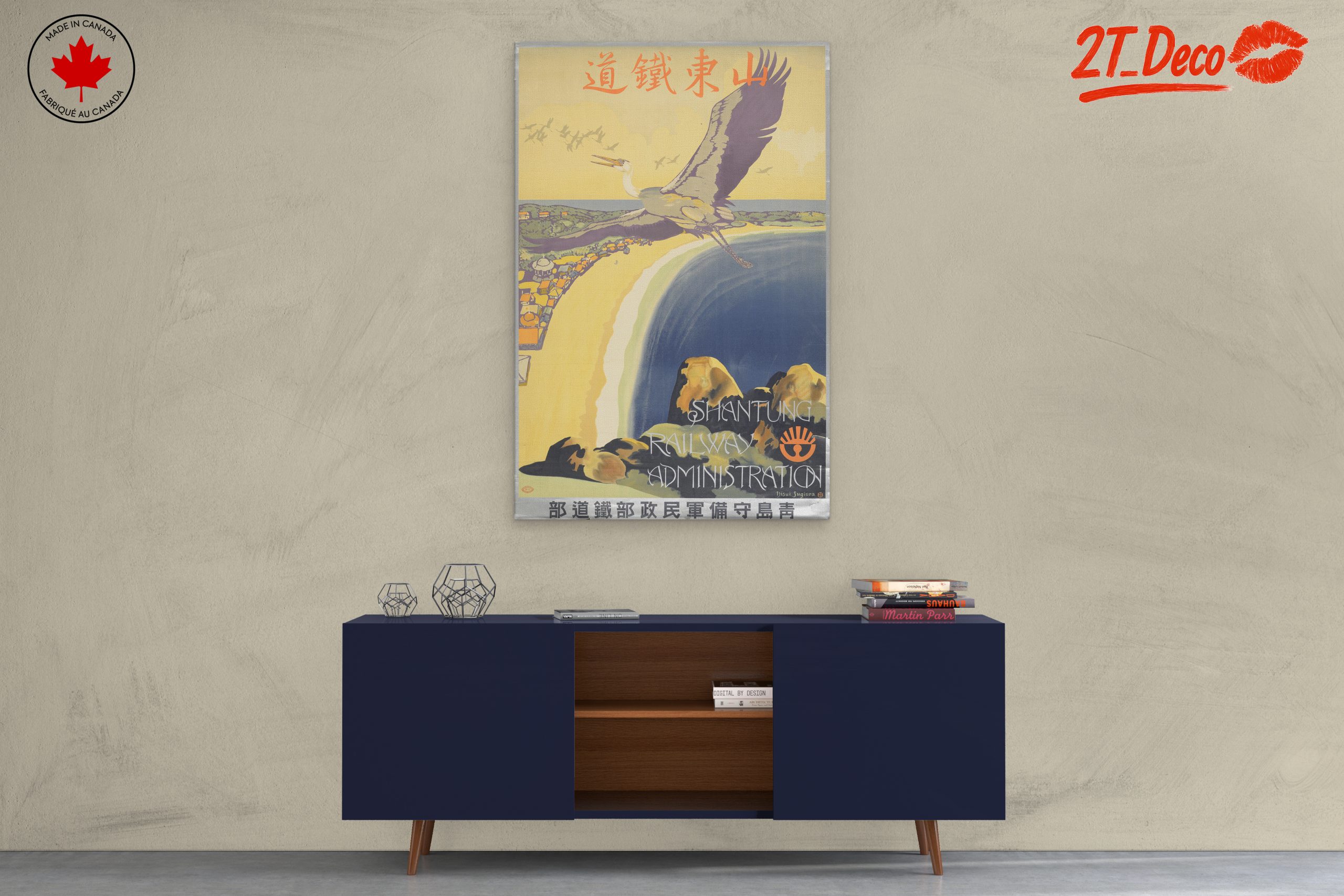 Stunning Contemporary Art Featuring a Majestic Crane - Image 3