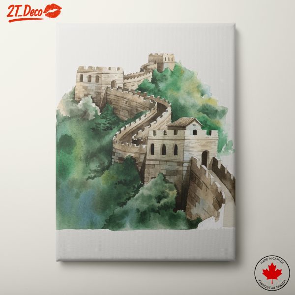 Great Wall of China Watercolor Art