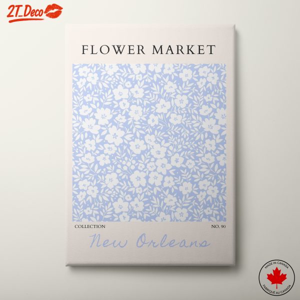 Delicate Floral Pattern in Soft Blue