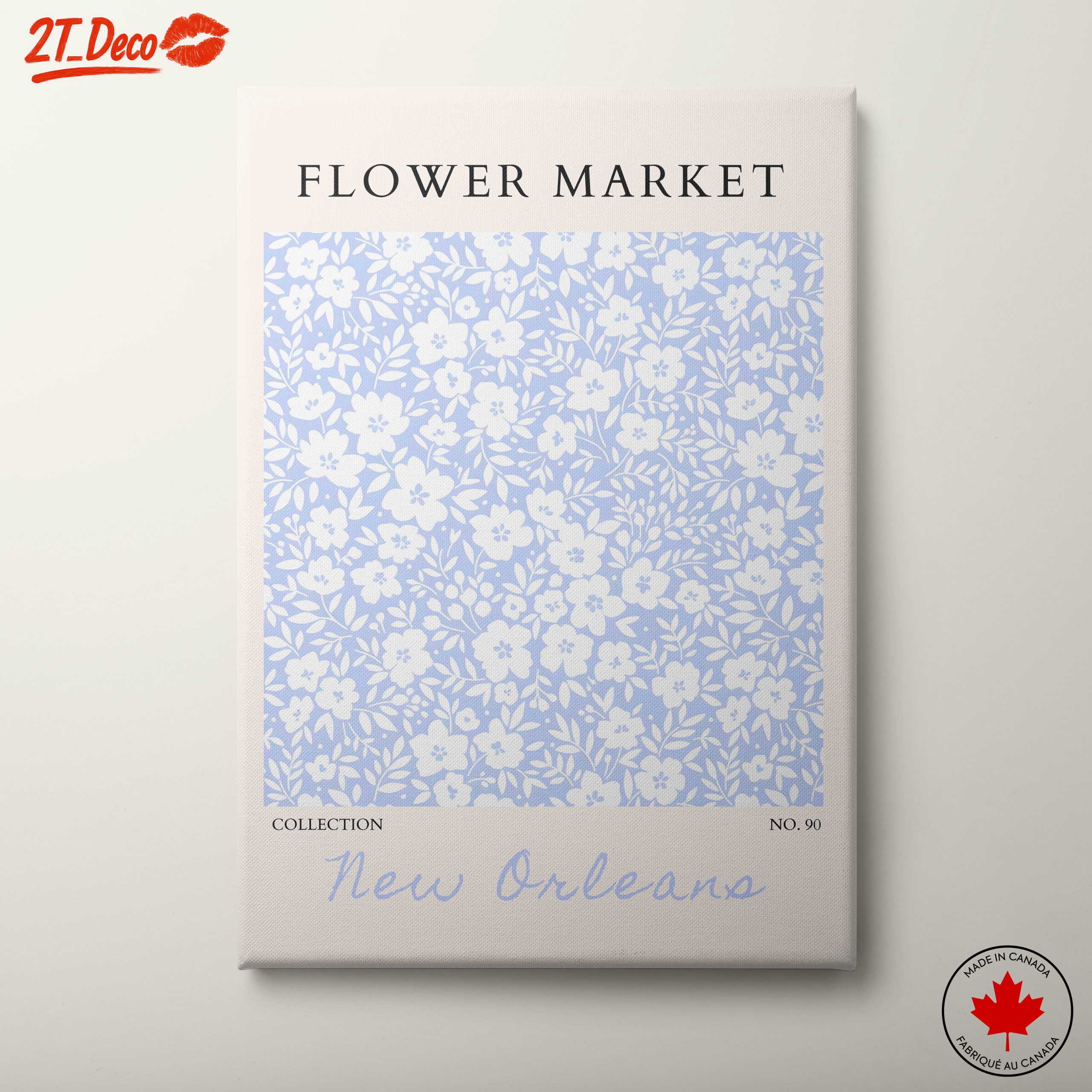 Delicate Floral Pattern in Soft Blue