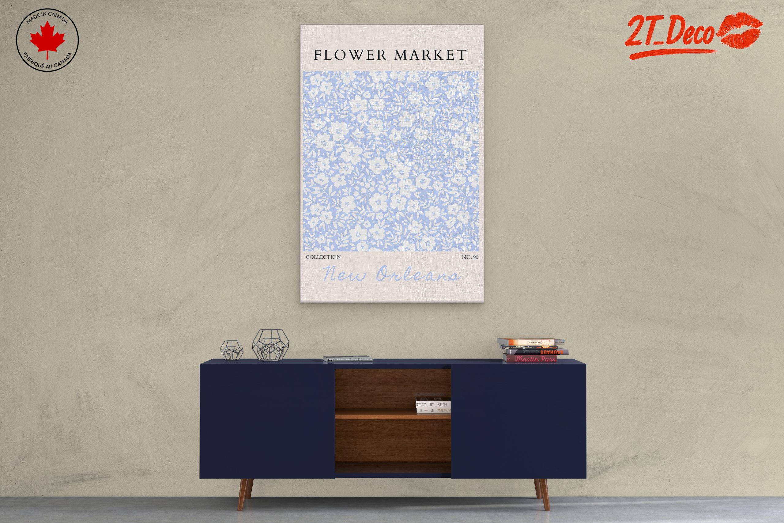 Delicate Floral Pattern in Soft Blue - Image 3