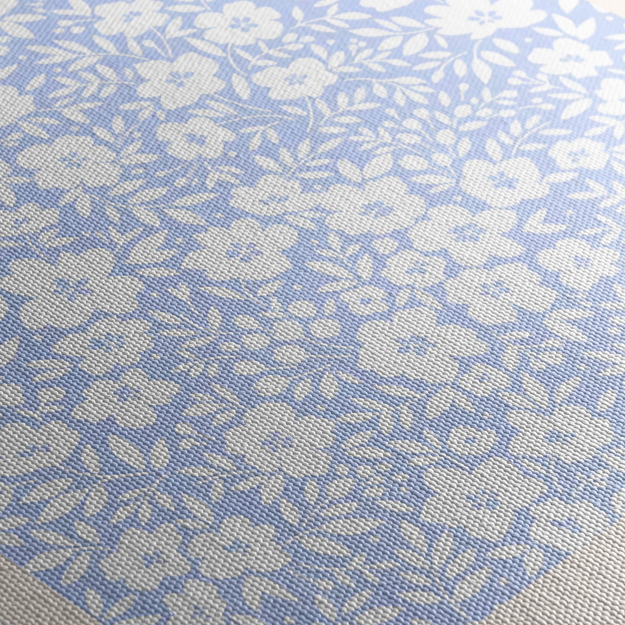 Delicate Floral Pattern in Soft Blue - Image 5