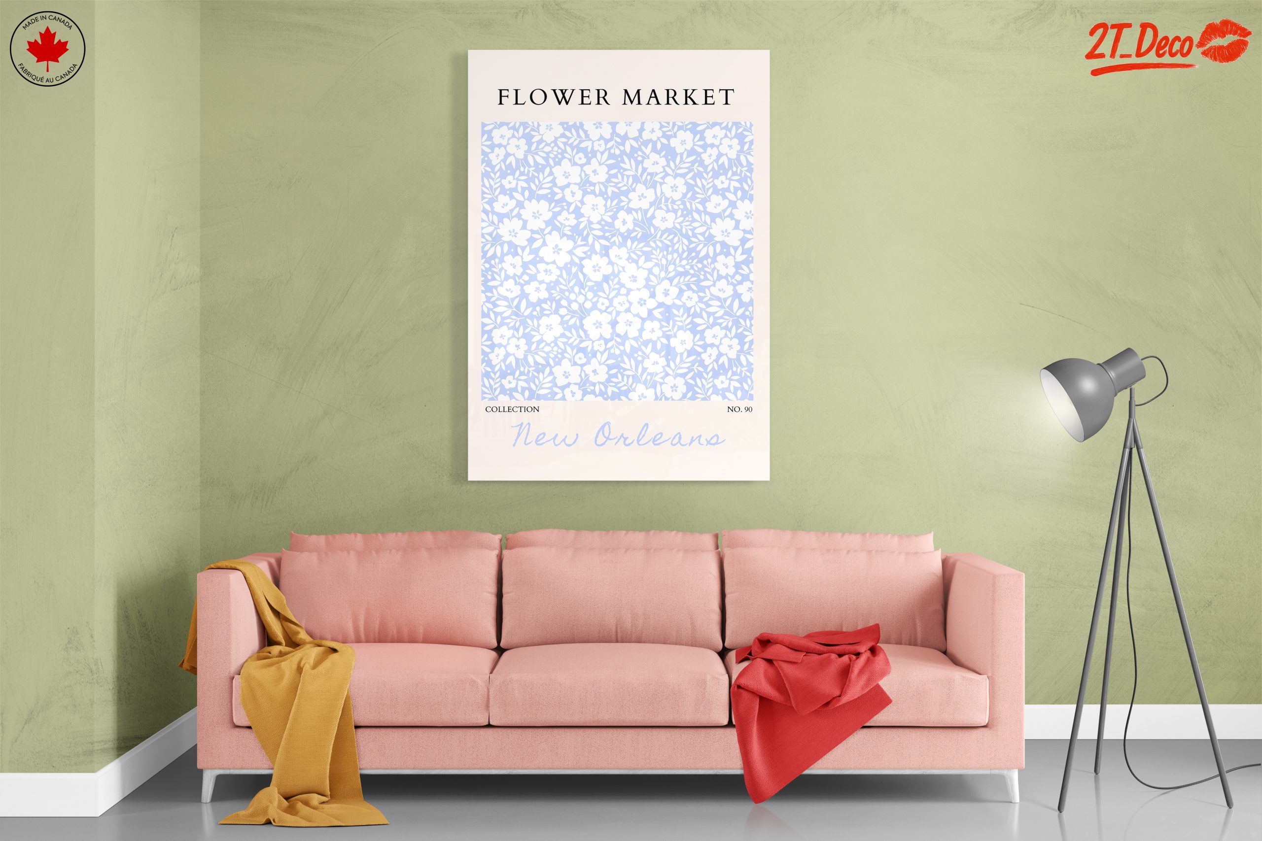 Delicate Floral Pattern in Soft Blue - Image 7