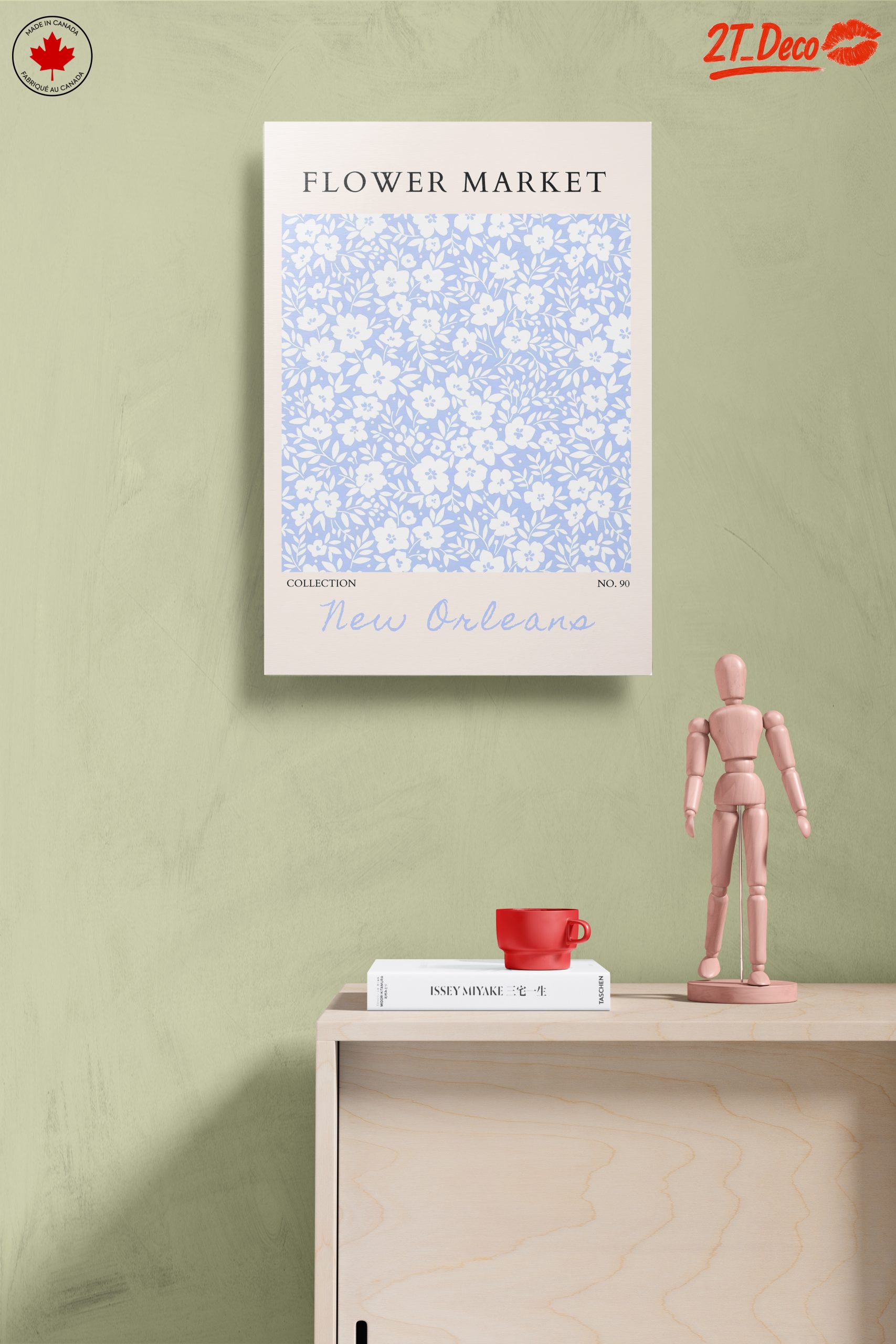 Delicate Floral Pattern in Soft Blue - Image 14