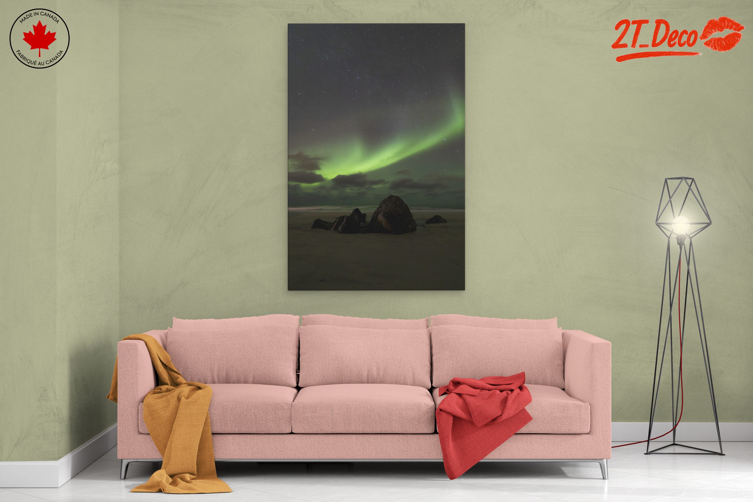 Aurora Borealis Over Serene Beach - Image 2